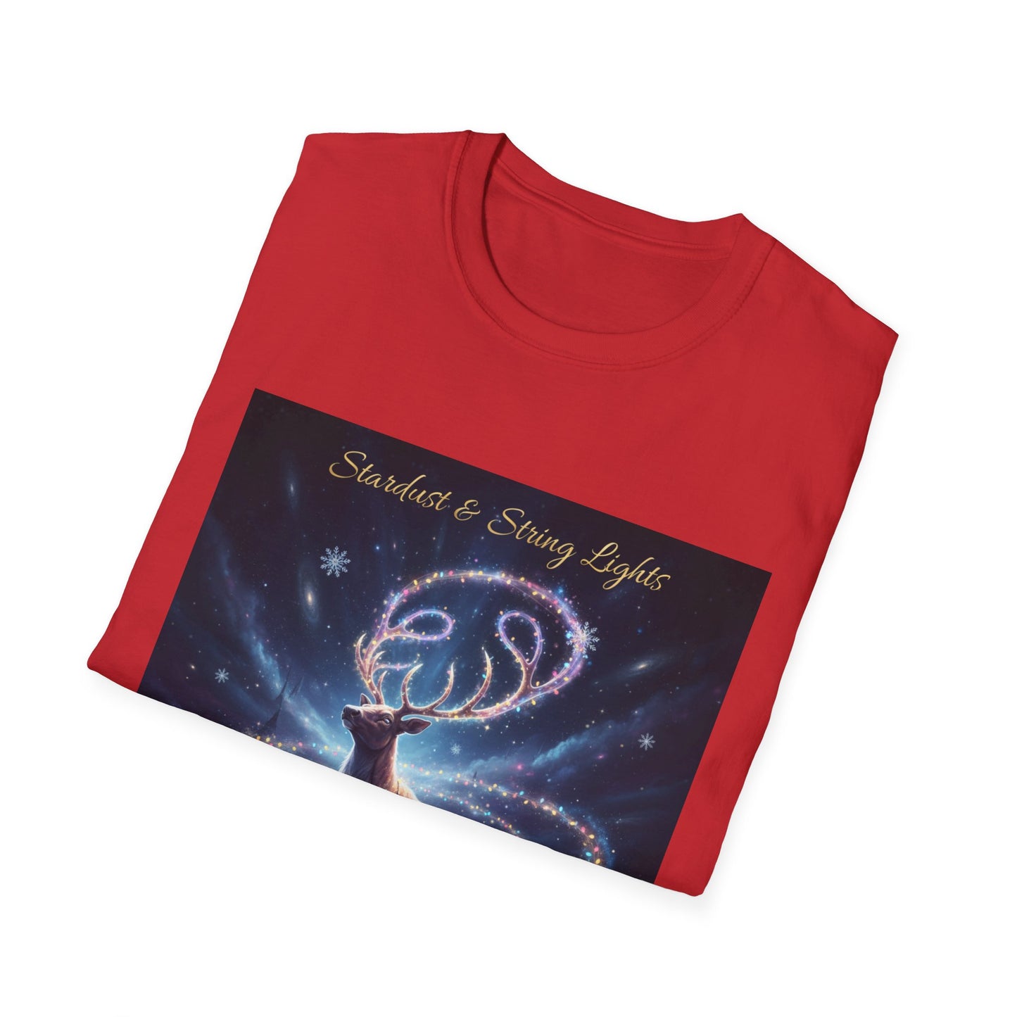 Stardust & String Lights T-Shirt – Cozy Cosmic Neurodivergent Winter Tee