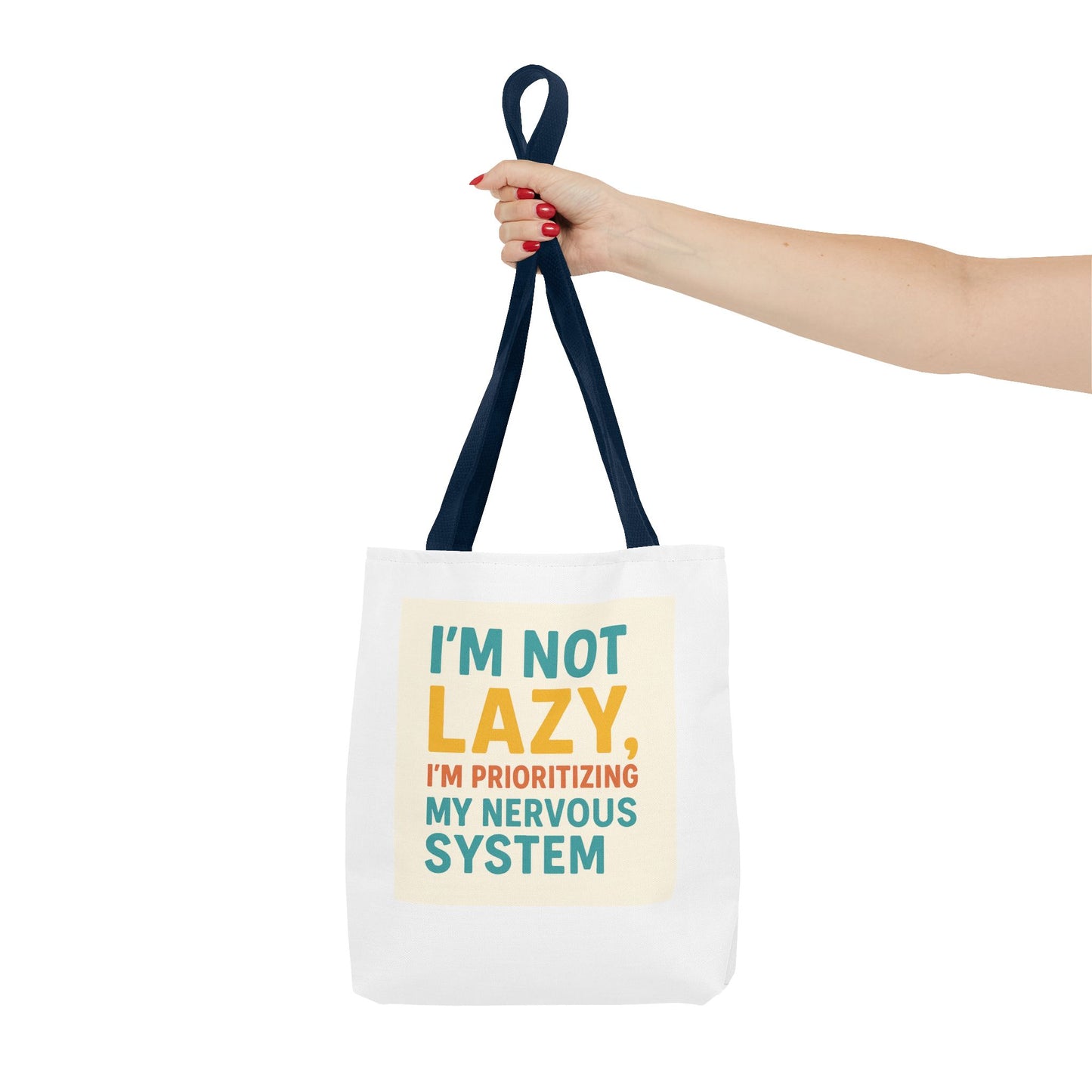 Nervous System Tote Bag, Motivational Quote Bag, Eco-Friendly Tote, Gift for Mental Health Awareness, Everyday Use Bag, Quote Merchandise