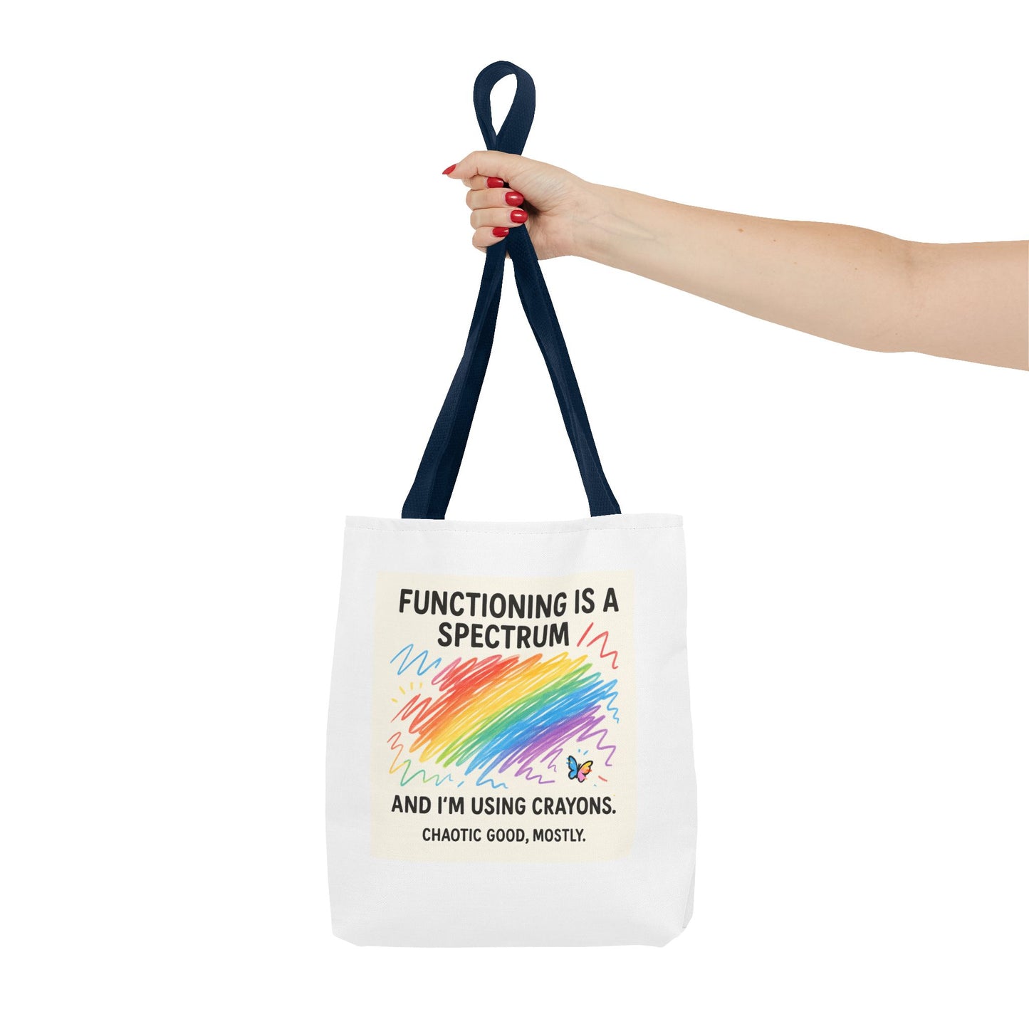 Vibrant Spectrum Tote Bag - Fun Design for Rainbow Lovers, Art Enthusiasts, Eco-Friendly Shopping, School, Gifts, Unique Style