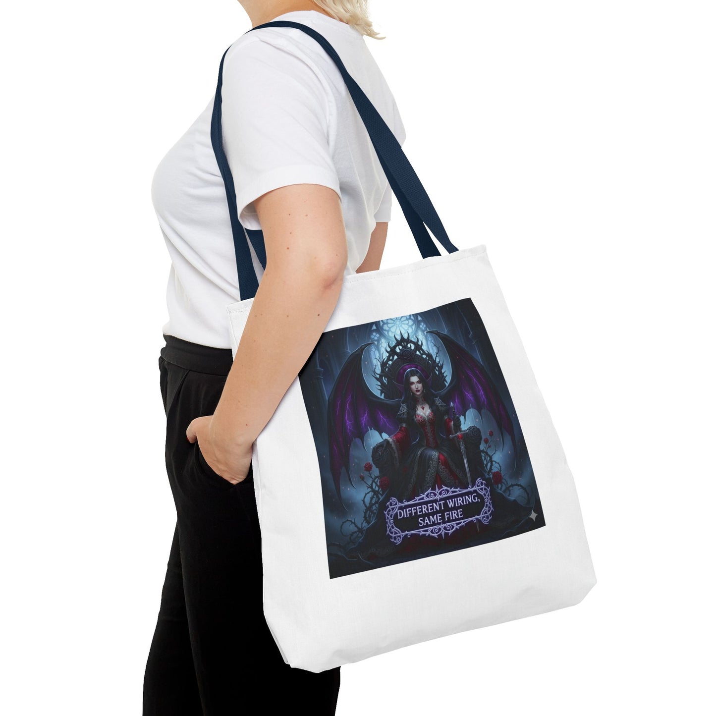Different Wiring Same Fire Gothic Tote Bag | Dark Empowerment