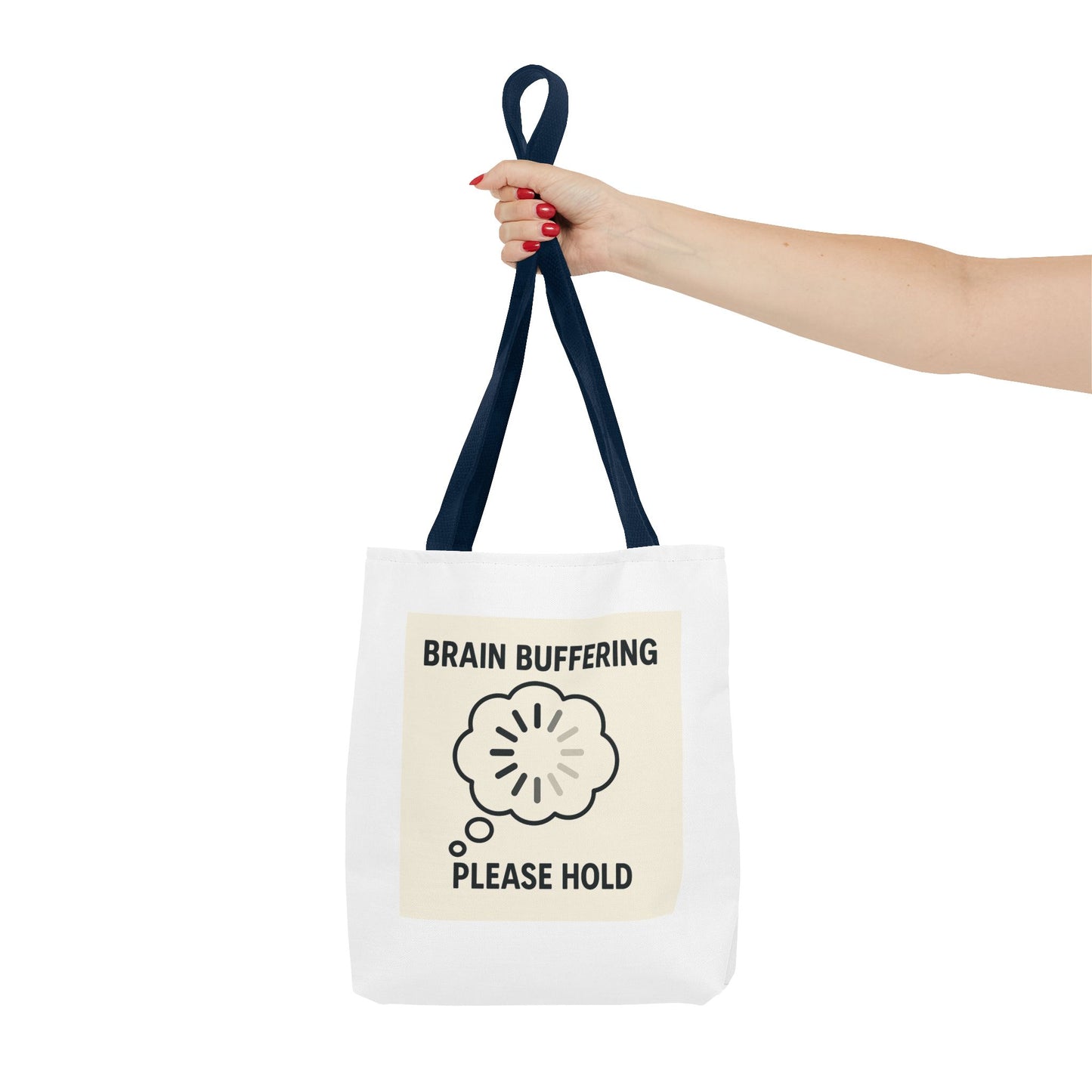 Brain Buffering Tote Bag - Funny Gift for Students, Teachers, Brain Lovers, College Essentials, Quirky Holiday Carryall