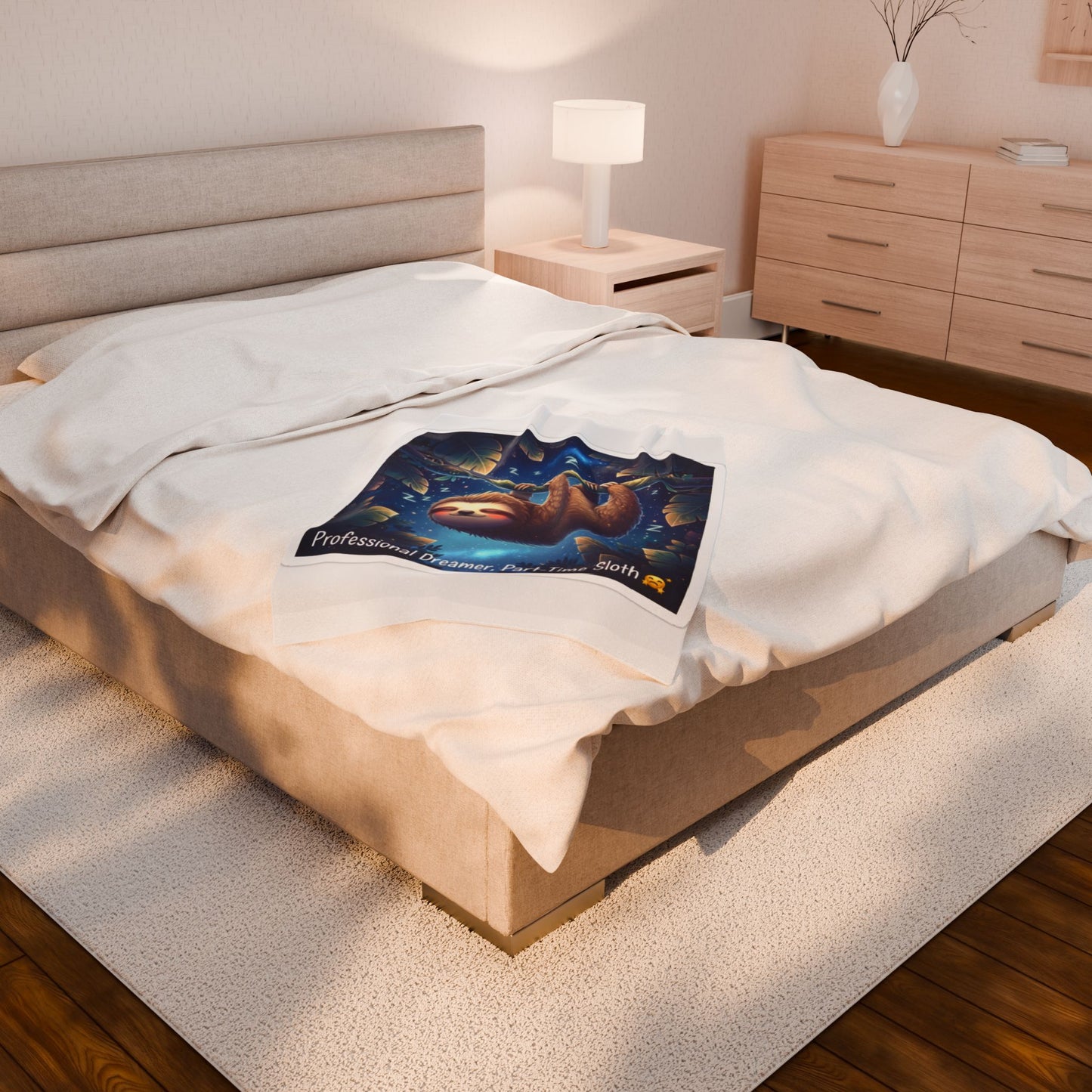 Dreamer Sloth Blanket – Cozy Fantasy Jungle Throw