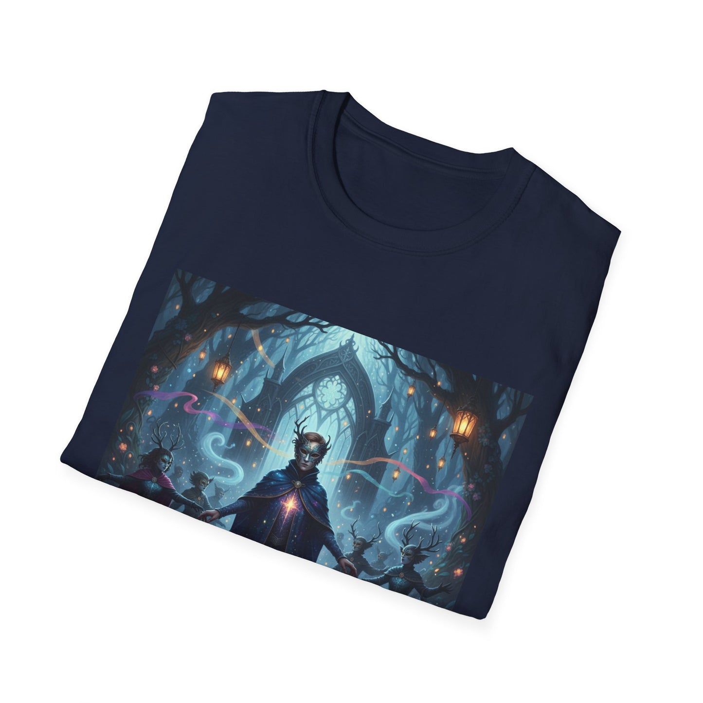 Mystical Mask Unisex T-Shirt - Where Wonder Wears a Mask, Fantasy Apparel, Gift for Dreamers, Casual Wear, Unique Design