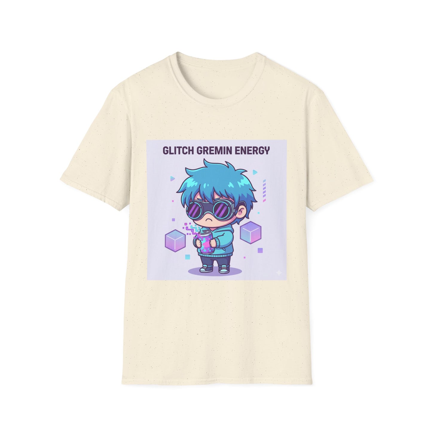 Chibi Cyberpunk T-Shirt – “Glitch Gremlin Energy” | Cute Gamer Streetwear Graphic Tee