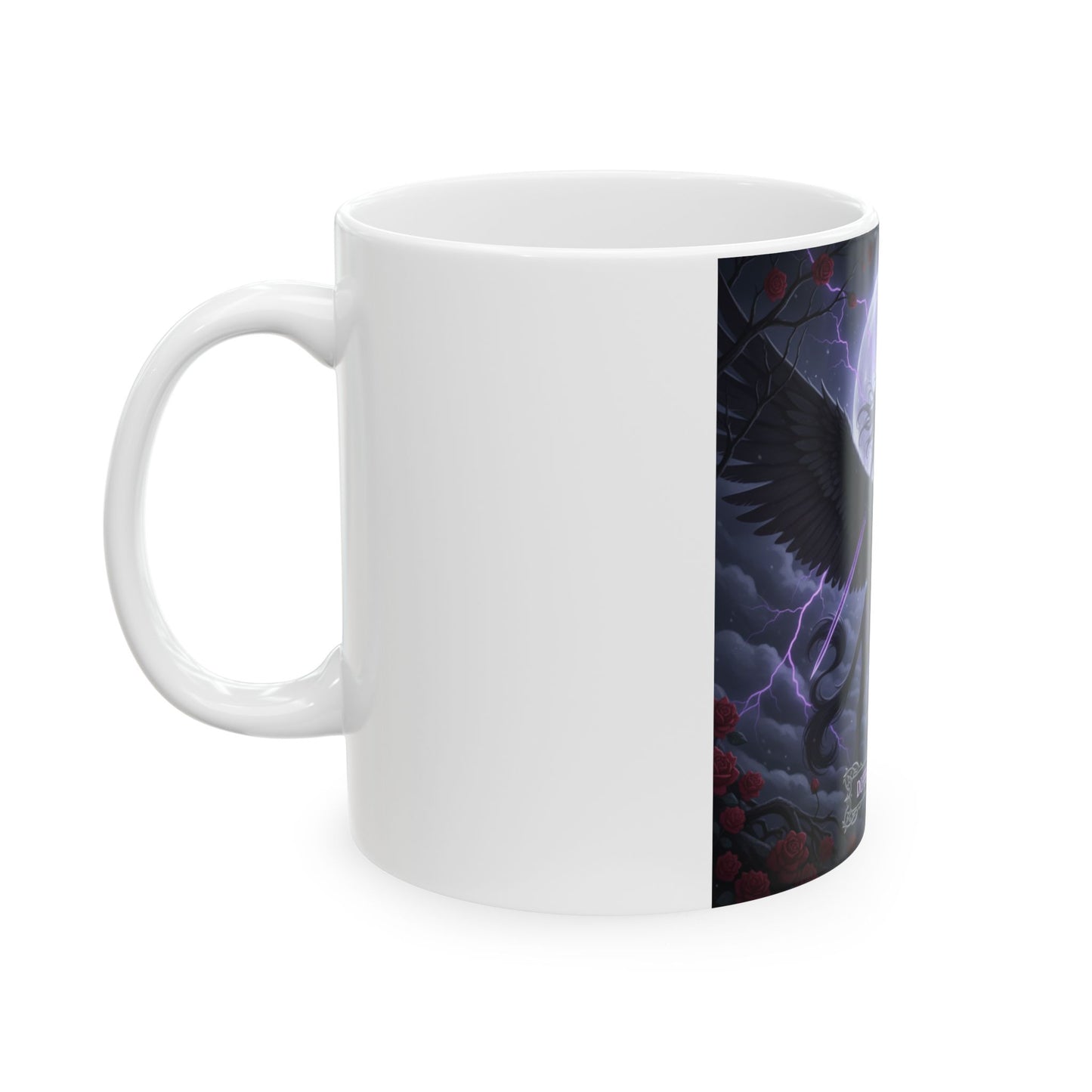 Gothic Fantasy Mug - Different, Not Less | Unique Gift for Coffee Lovers, Dark Aesthetic Decor, Halloween Mug, Art Collectible, Empowerment