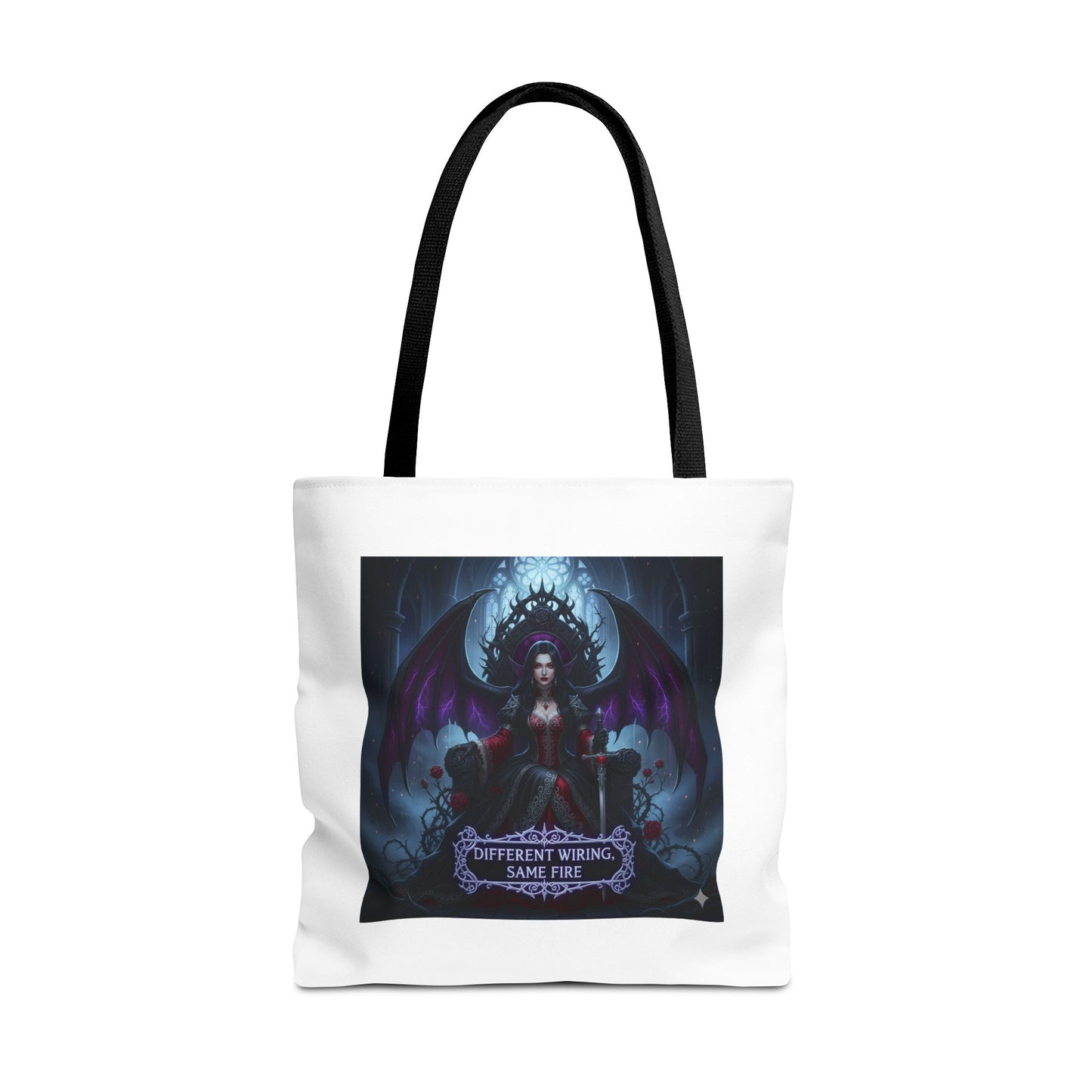 Different Wiring Same Fire Gothic Tote Bag | Dark Empowerment