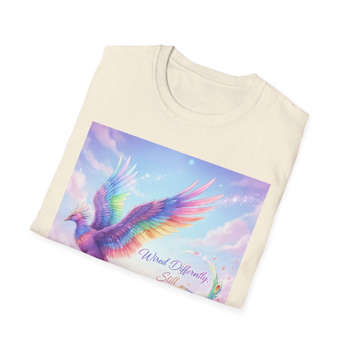 Wired Differently Still Brilliant T-Shirt | ADHD Autism Pride Tee, Rainbow Phoenix Anime Top, Neurospicy Fantasy Shirt”