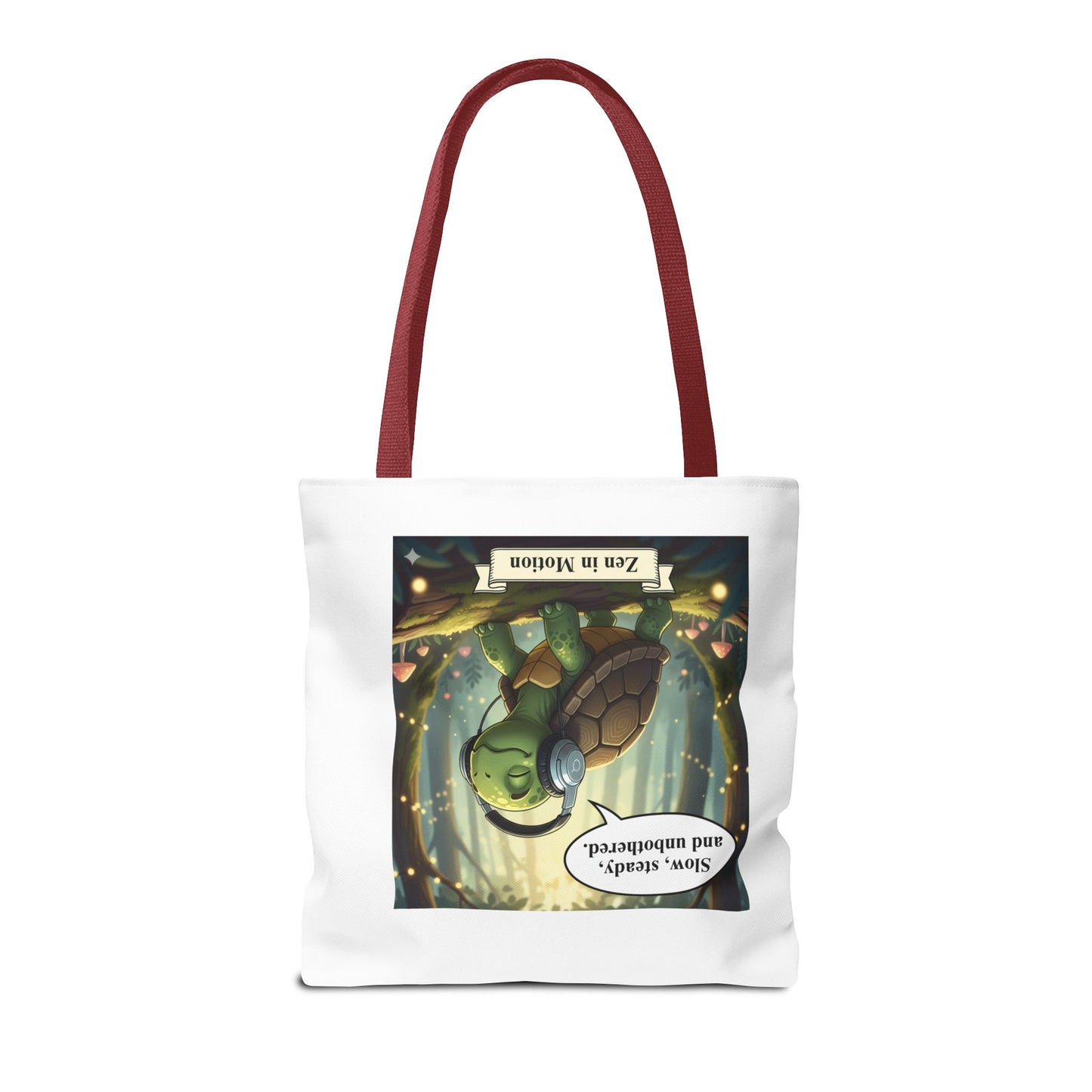Zen Turtle Tote Bag - Slow and Steady, Inspirational Bag for Nature Lovers, Eco-Friendly Shopping, Gift for Friends, Yoga, Mindfulness