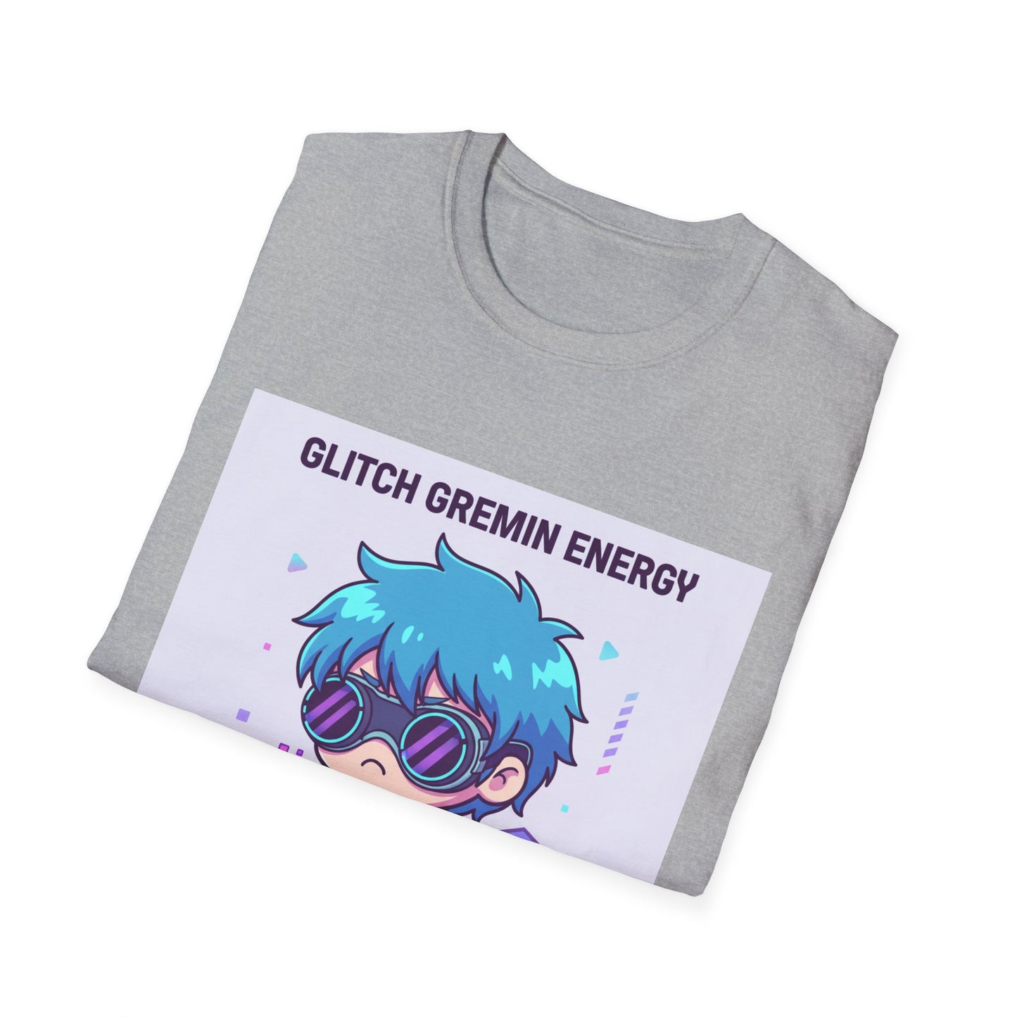 Chibi Cyberpunk T-Shirt – “Glitch Gremlin Energy” | Cute Gamer Streetwear Graphic Tee
