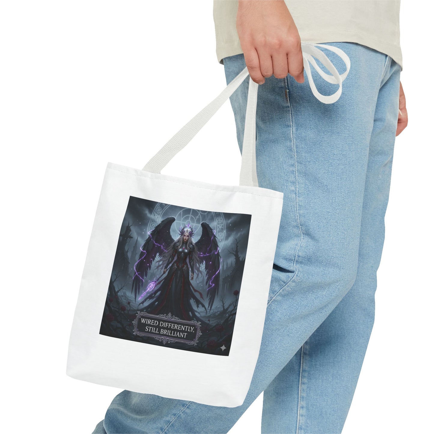 Wired Differently Still Brilliant Gothic Tote Bag | Dark Fantasy Pride