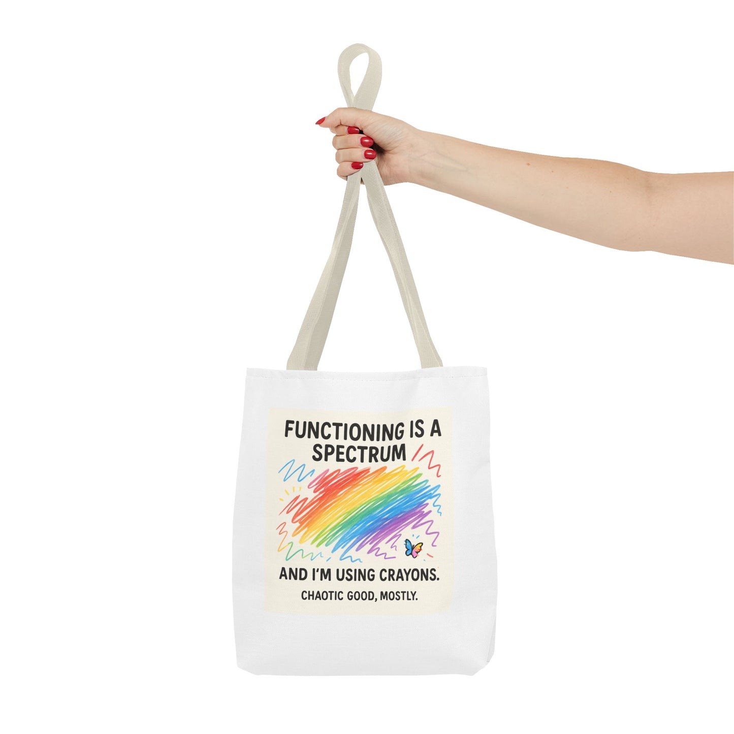 Vibrant Spectrum Tote Bag - Fun Design for Rainbow Lovers, Art Enthusiasts, Eco-Friendly Shopping, School, Gifts, Unique Style