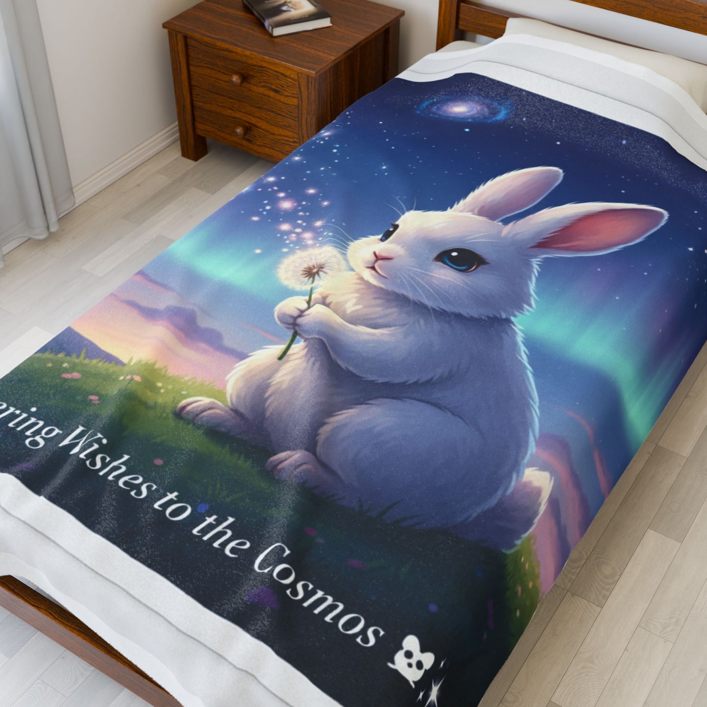 Whispering Wishes Bunny Blanket | Cosmic Dream Throw