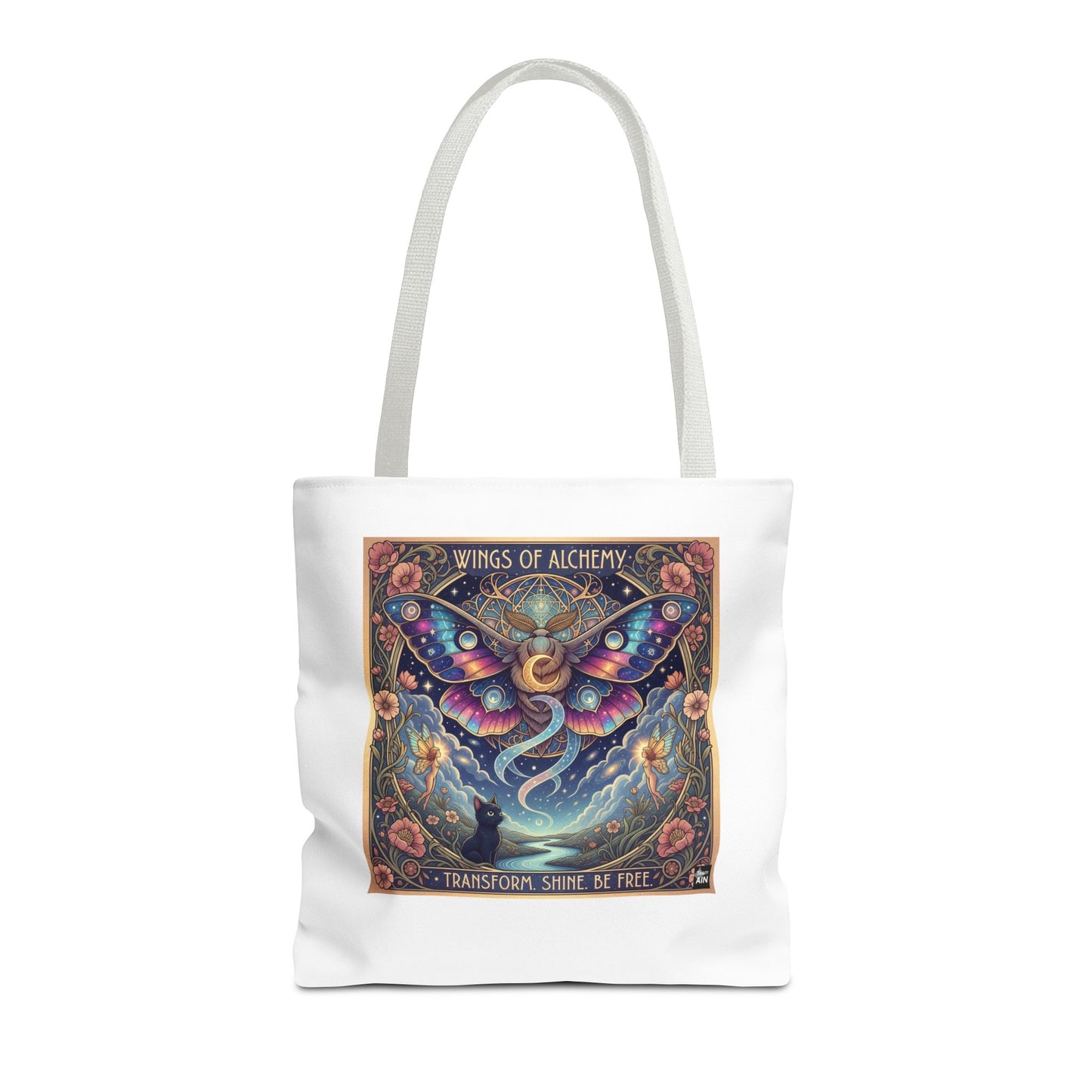Wings of Alchemy Tote Bag - Transform, Shine, Be Free, Magical Art, Eco-Friendly Canvas Bag, Perfect Gift for Nature Lovers