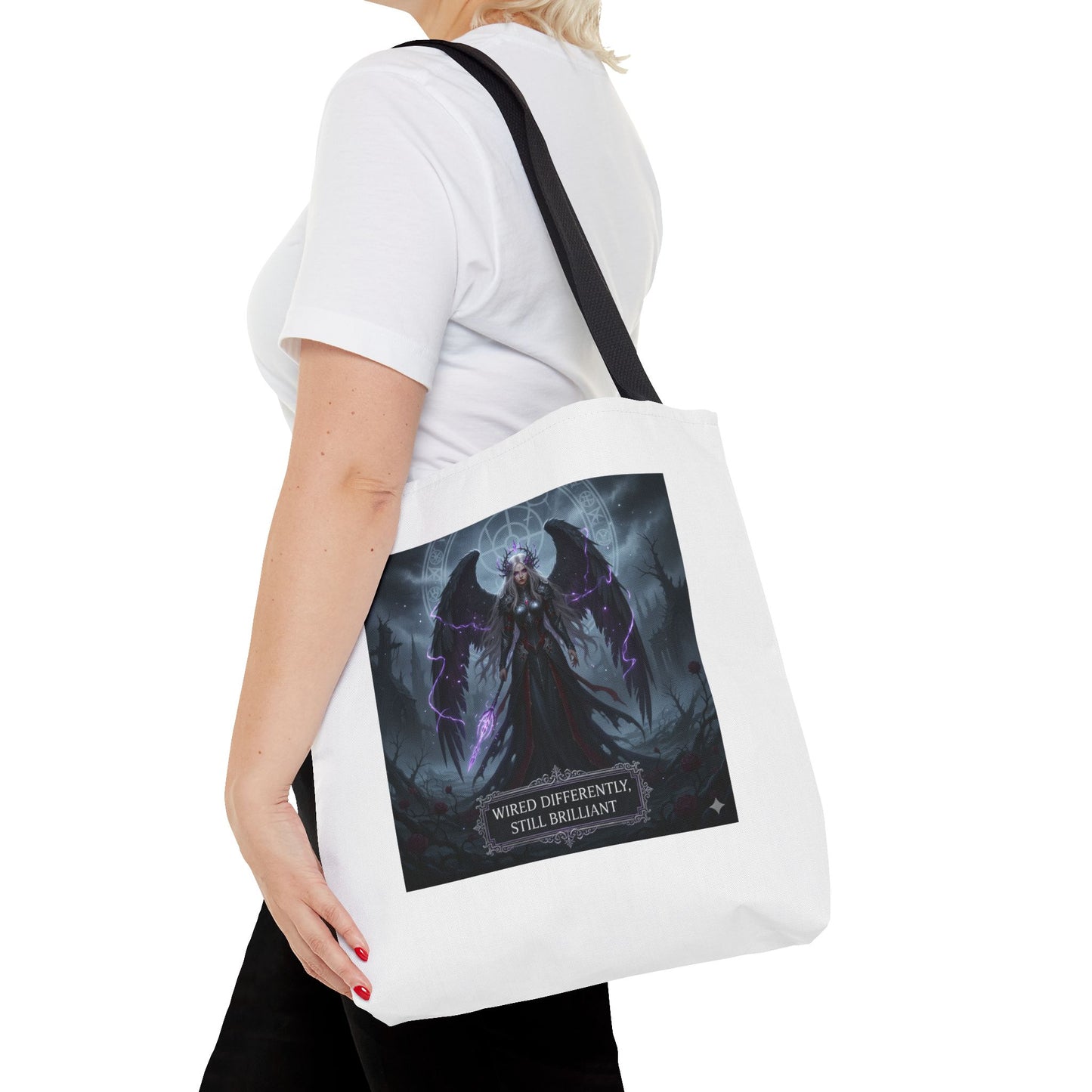 Wired Differently Still Brilliant Gothic Tote Bag | Dark Fantasy Pride