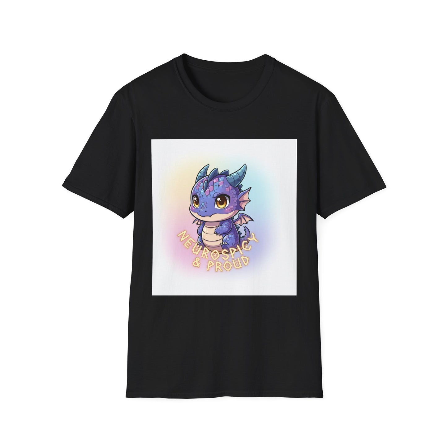 Neurospicy & Proud Dragon T-Shirt | Kawaii ADHD Pride Tee, Autism Acceptance Shirt, Cute Fantasy Anime Top