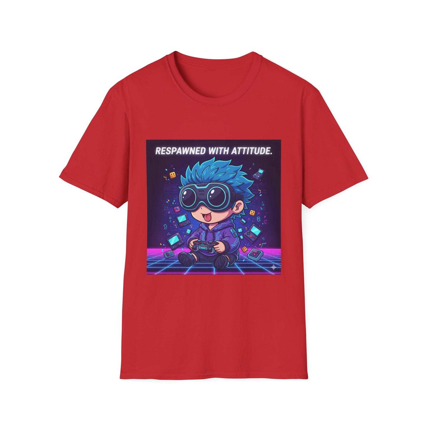 Chibi Gamer Tee – Respawned with Attitude