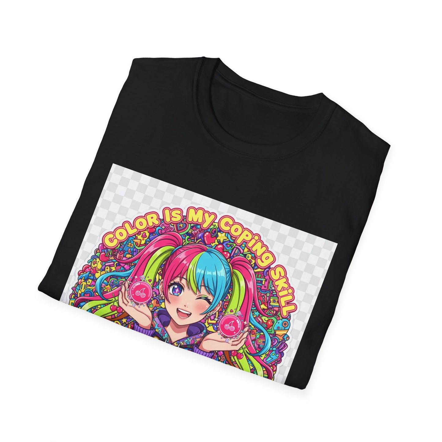 Color My Coping Unisex Softstyle T-Shirt, Fun Graphic Tee, Gift for Adults, Casual Wear, Artsy Apparel, Summer Shirt