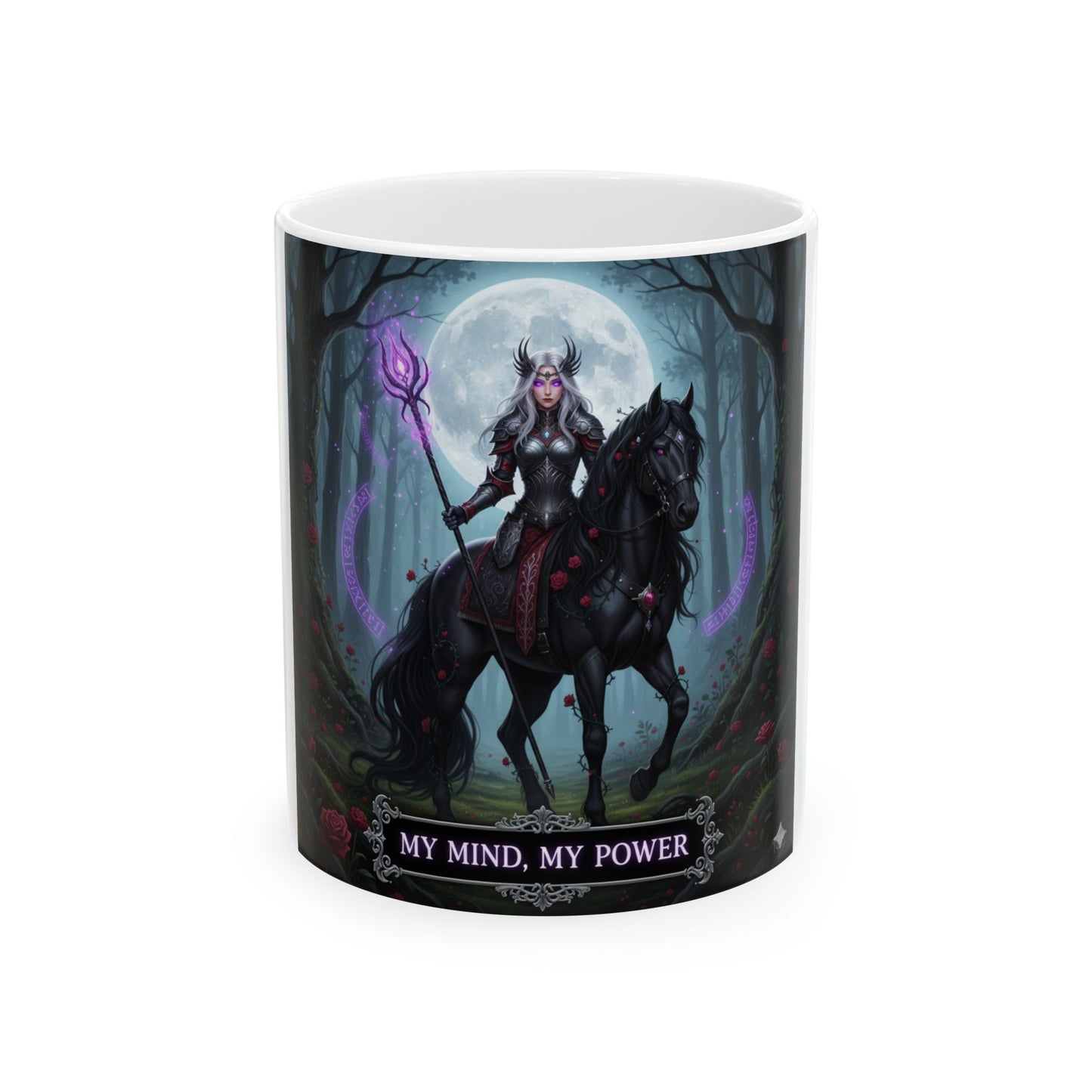 Mystical Empowerment Ceramic Mug, Fantasy Gift for Witchy Decor, Perfect for Coffee Lovers, Unique Gift for Celebrations, Magic-Themed Mug