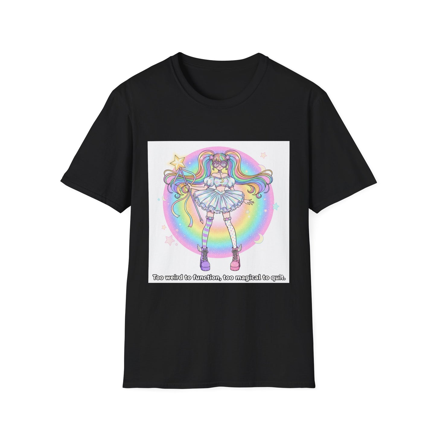 Rainbow Magic Unisex Softstyle T-Shirt - Cute Graphic Tee, Fun Gift, Anime Fans, Birthday Celebration, Everyday Wear