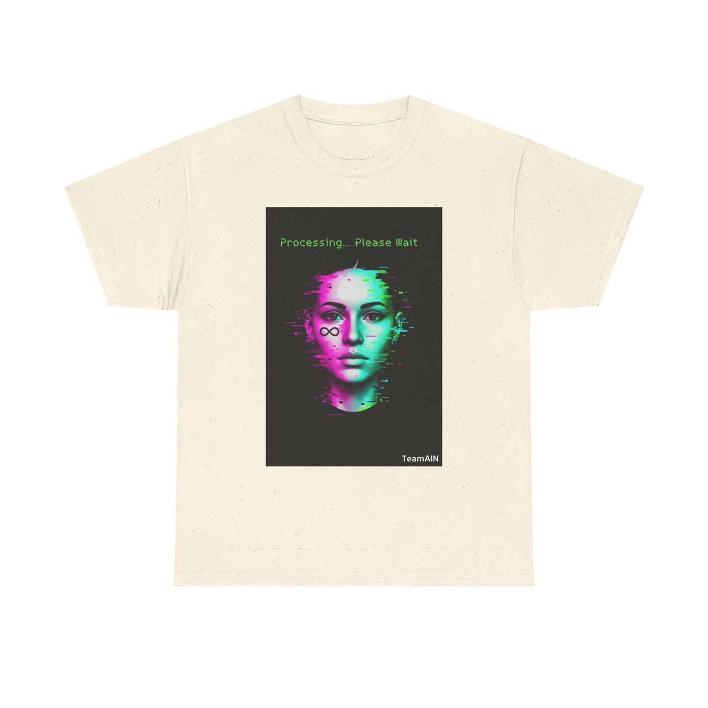 Retro Digital Art Tee, Processing Please Wait Shirt, Unisex Cotton T-Shirt, Techy Graphic Tee, Unique Gift for Gamers, Artsy Fashion