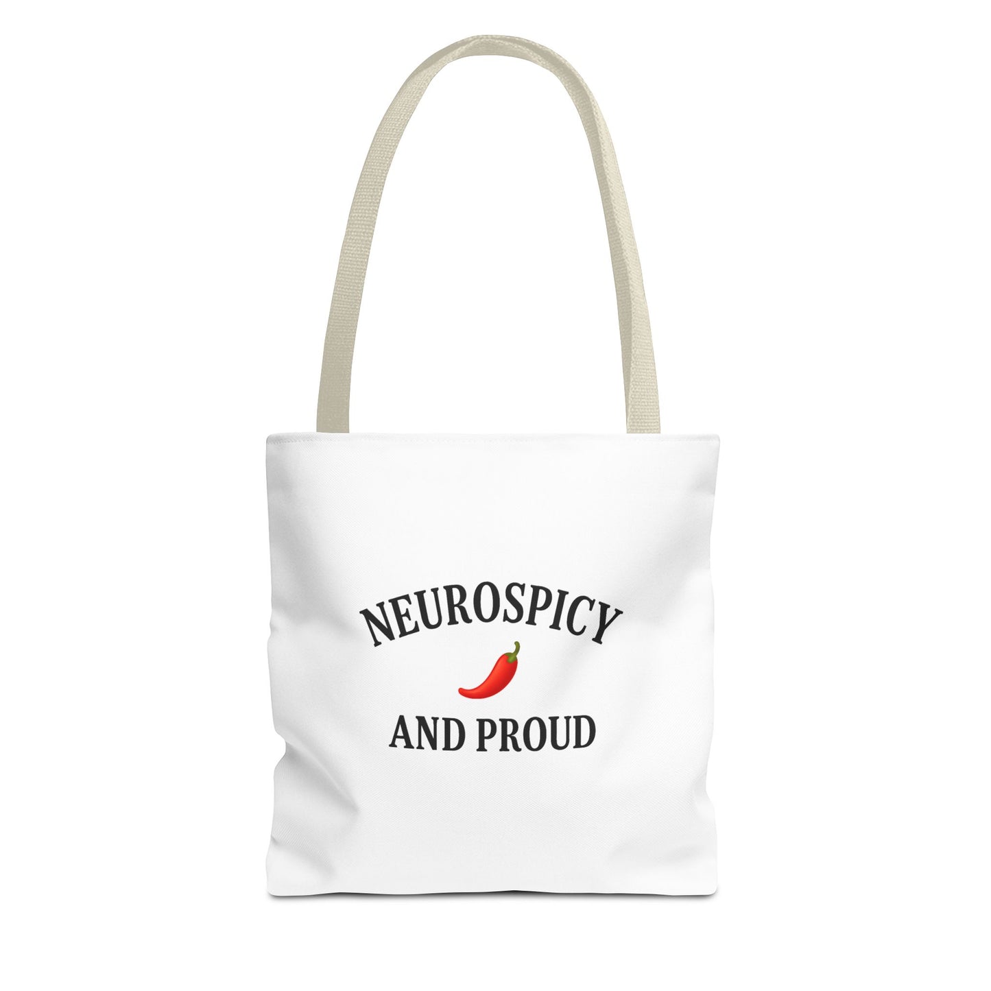 Neurospicy Pride Tote Bag - Fun Gift for Neurodivergent Friends, Shopping, Beach, Cute Carry-All, AOP Design