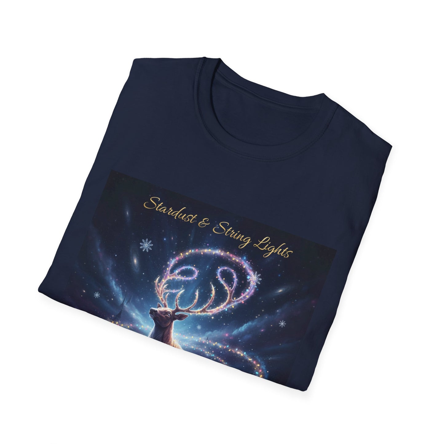 Stardust & String Lights T-Shirt – Cozy Cosmic Neurodivergent Winter Tee