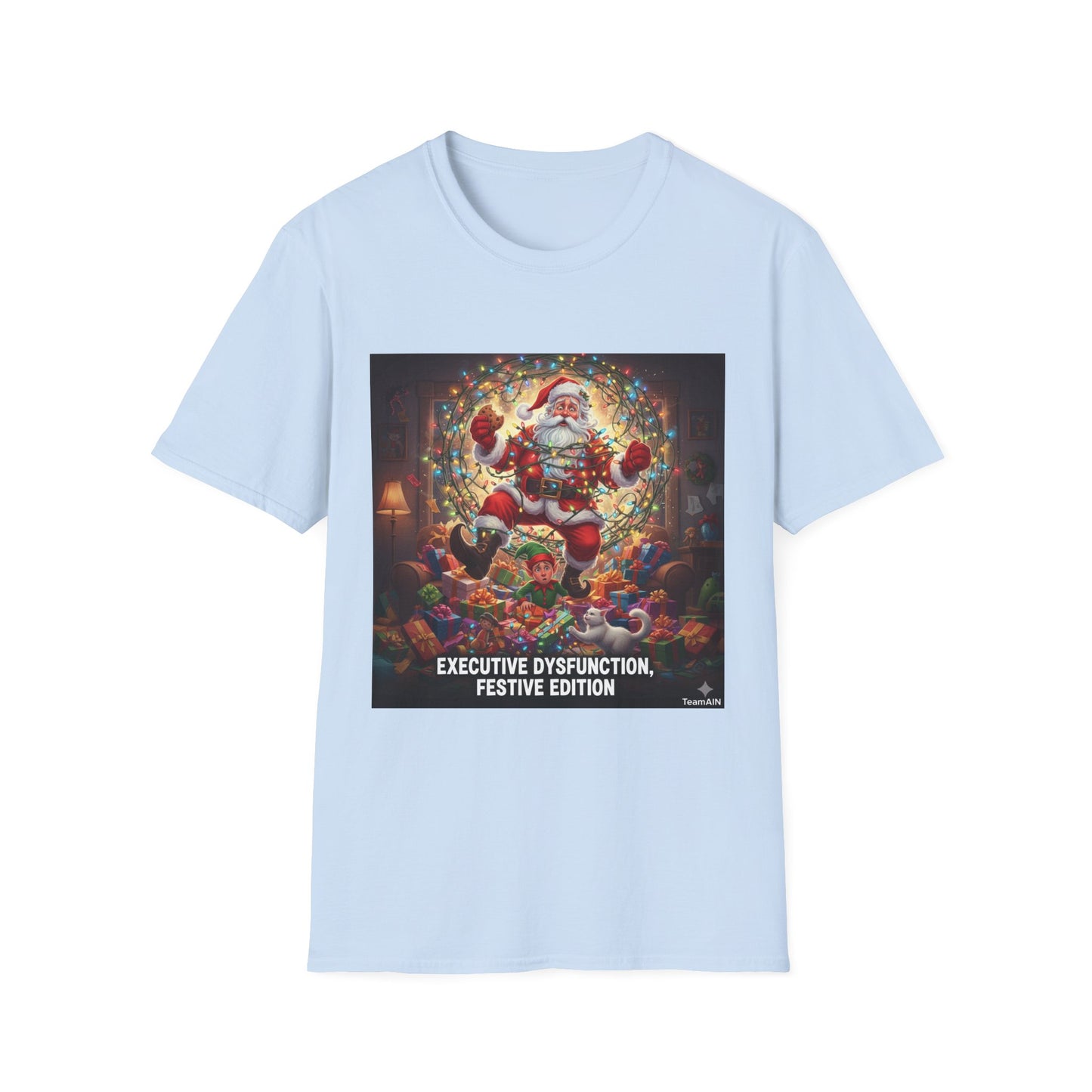 Executive Dysfunction Holiday T-Shirt – Funny ADHD Neurodivergent Christmas Tee