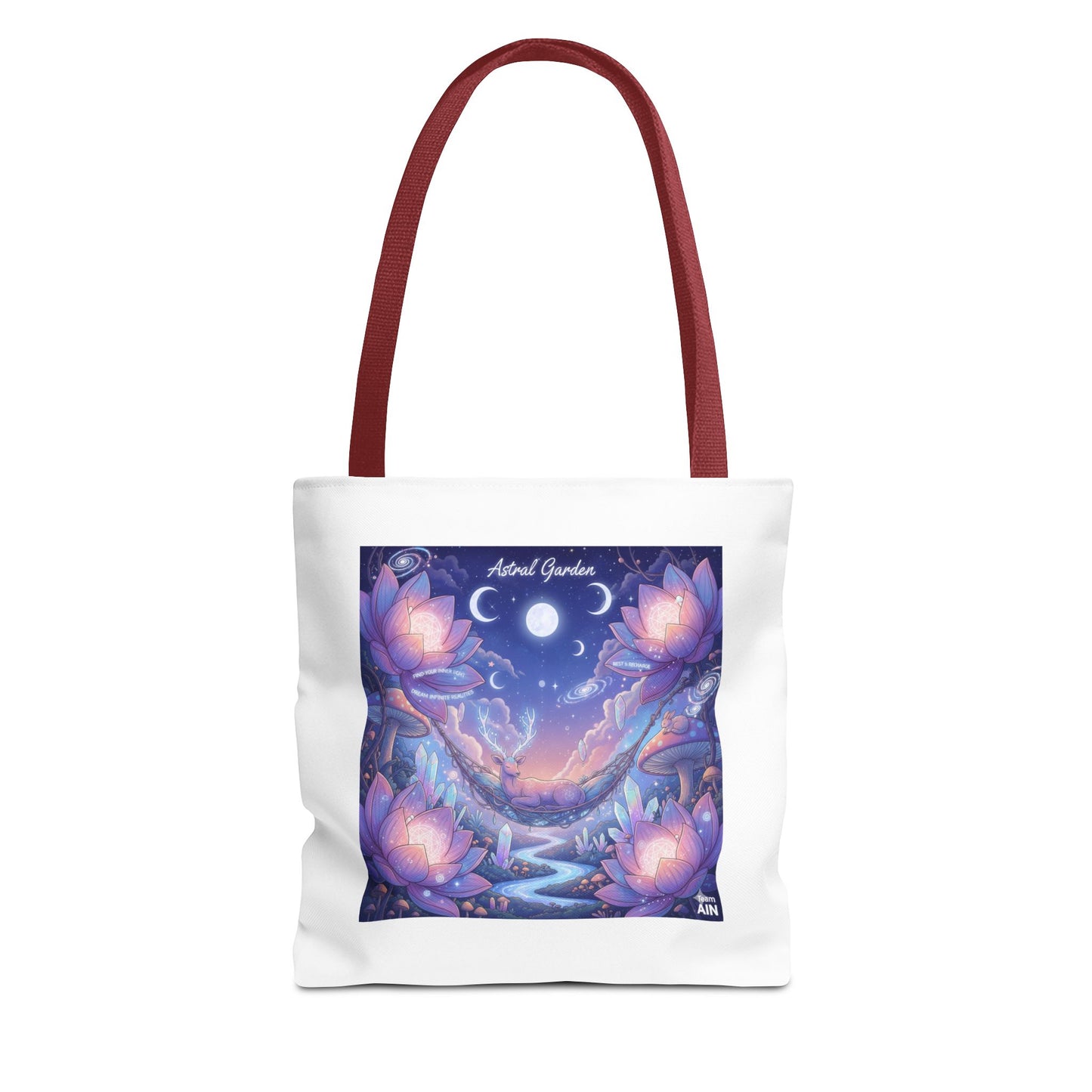 Mystical Floral Tote Bag | AOP Design, Day Out Bag, Eco-Friendly Shopper, Gift for Her, Floral Art Carryall