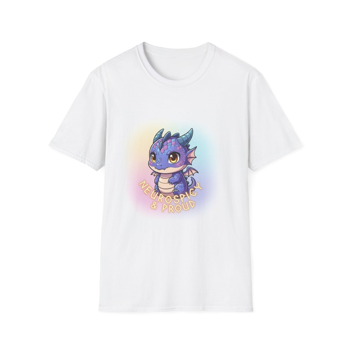 Neurospicy & Proud Dragon T-Shirt | Kawaii ADHD Pride Tee, Autism Acceptance Shirt, Cute Fantasy Anime Top