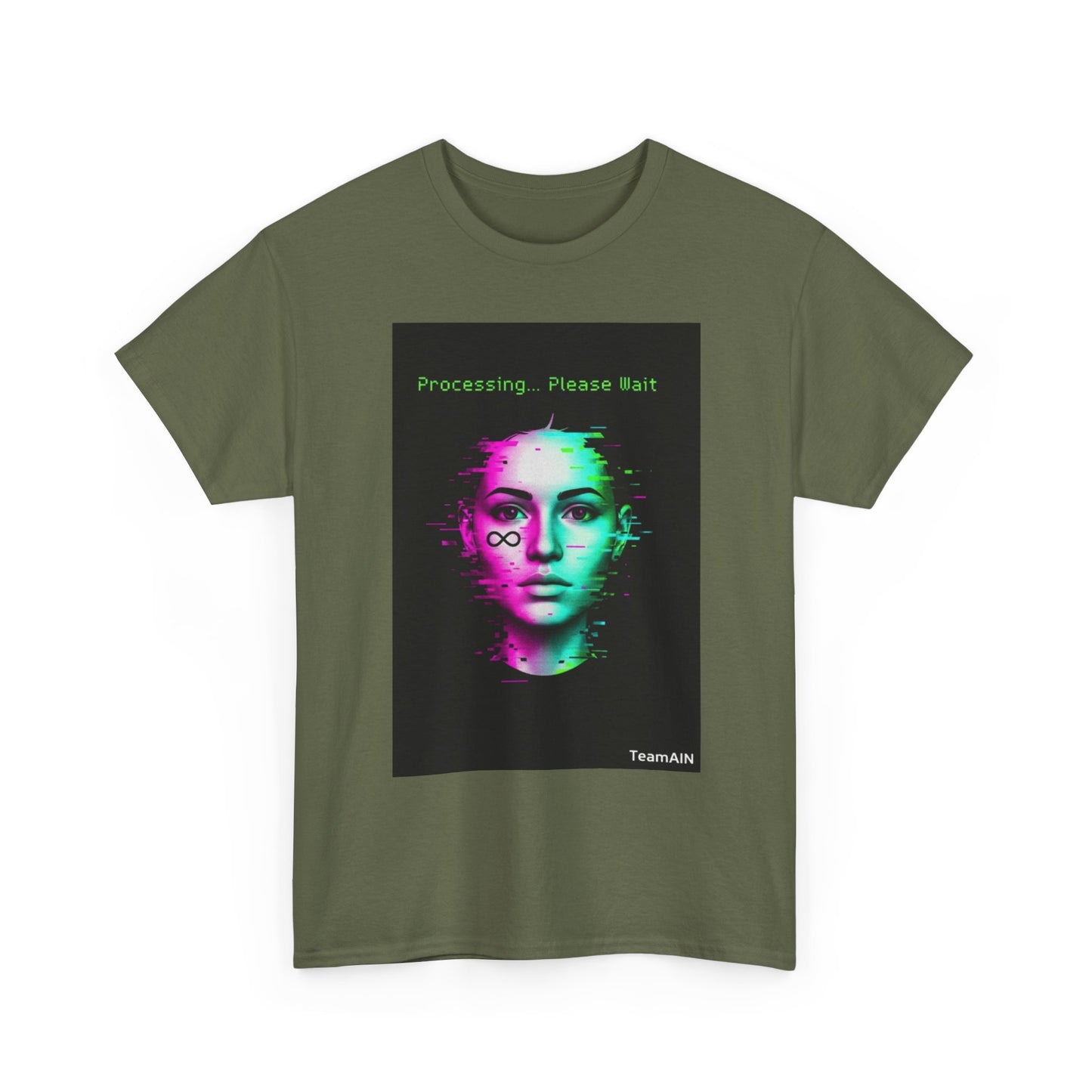 Retro Digital Art Tee, Processing Please Wait Shirt, Unisex Cotton T-Shirt, Techy Graphic Tee, Unique Gift for Gamers, Artsy Fashion