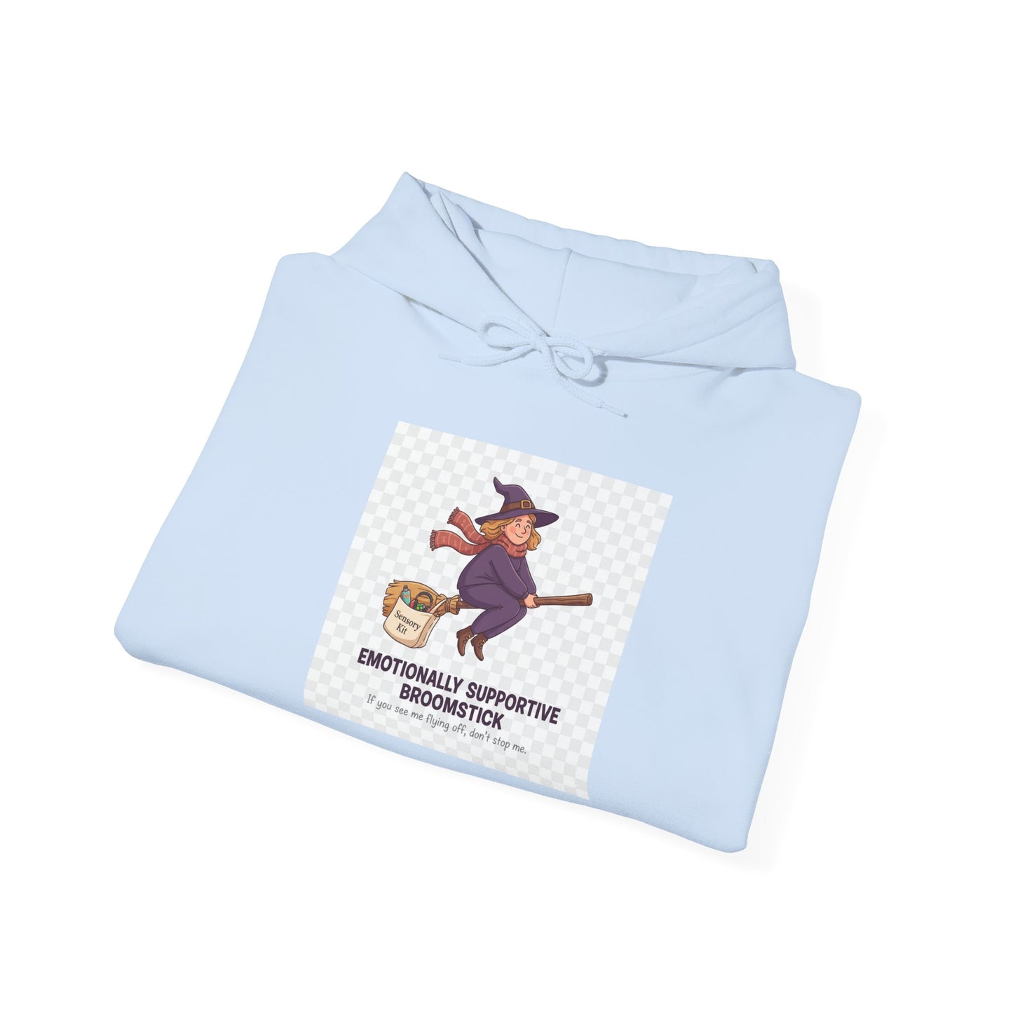 Supportive Emotion Hoodie, Cozy Sweatshirt, Gift for Friends, Witch Theme Apparel, Cute Halloween Outfit, Unisex Hooded Sweatshirt