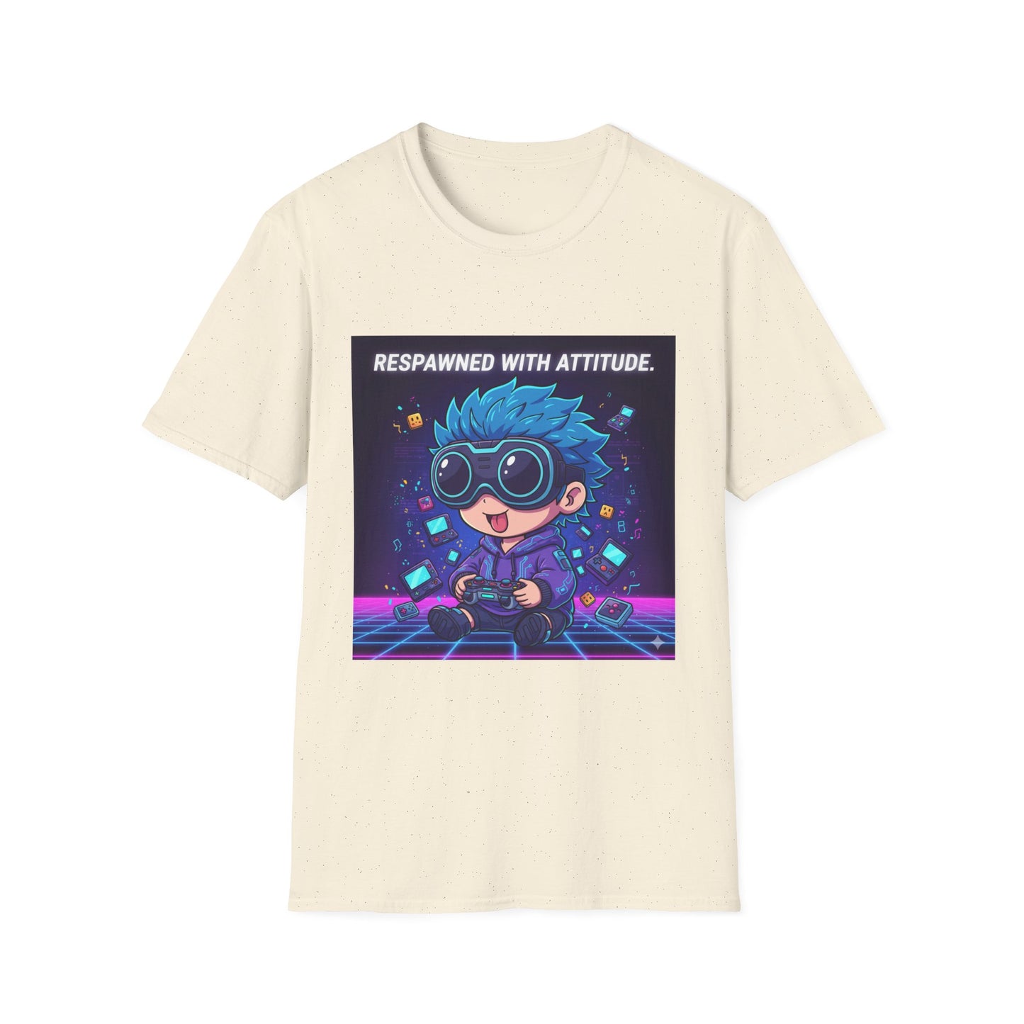 Chibi Gamer Tee – Respawned with Attitude