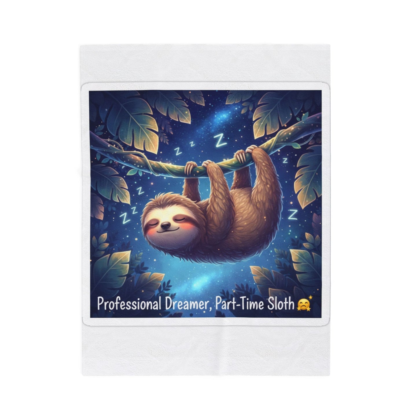 Dreamer Sloth Blanket – Cozy Fantasy Jungle Throw