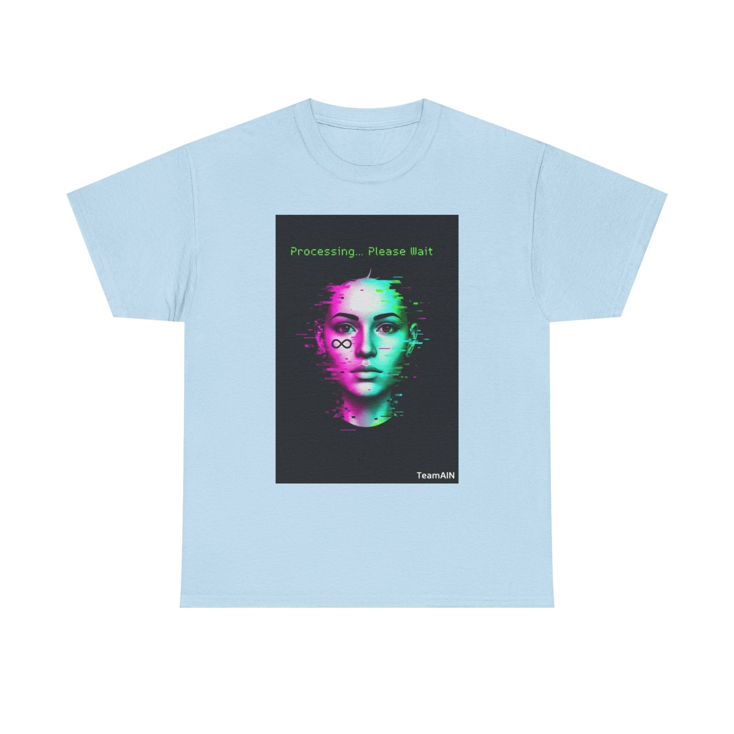 Retro Digital Art Tee, Processing Please Wait Shirt, Unisex Cotton T-Shirt, Techy Graphic Tee, Unique Gift for Gamers, Artsy Fashion