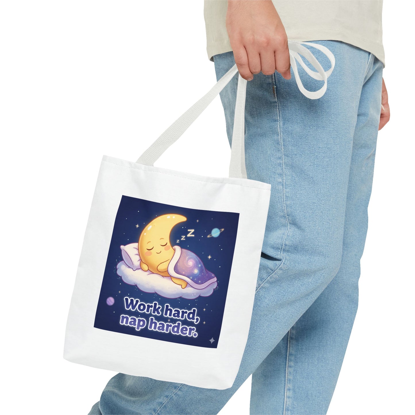 Whimsical Tote Bag Featuring 'Work Hard, Nap Harder' Design | Ideal for Students, Busy Moms, and Gift Giving | Perfect for Everyday, [...]