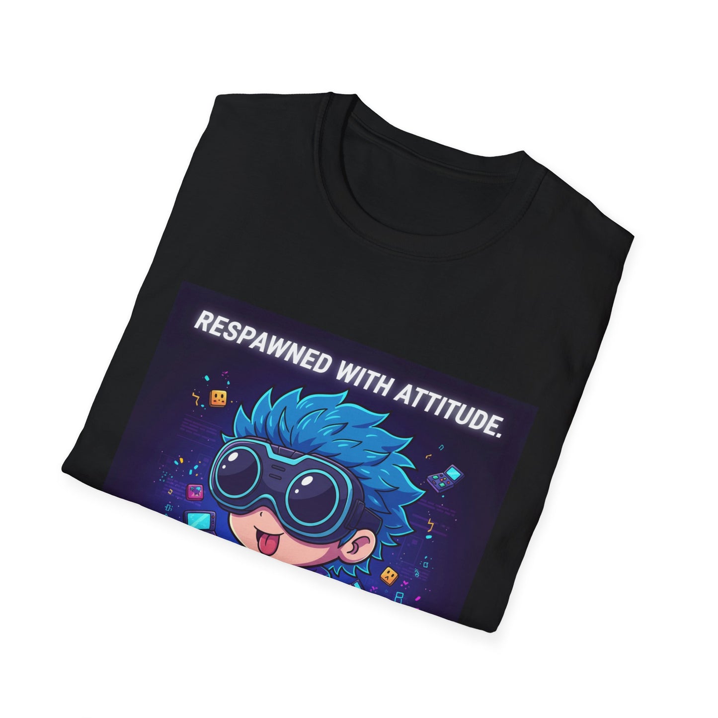 Chibi Gamer Tee – Respawned with Attitude