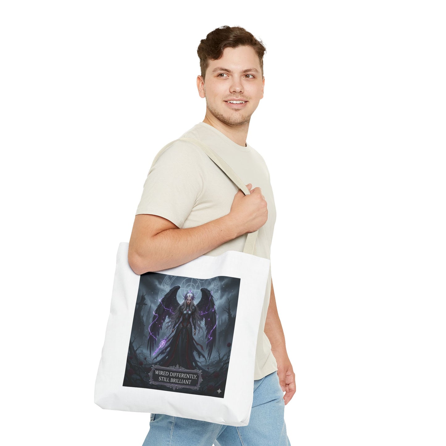 Wired Differently Still Brilliant Gothic Tote Bag | Dark Fantasy Pride