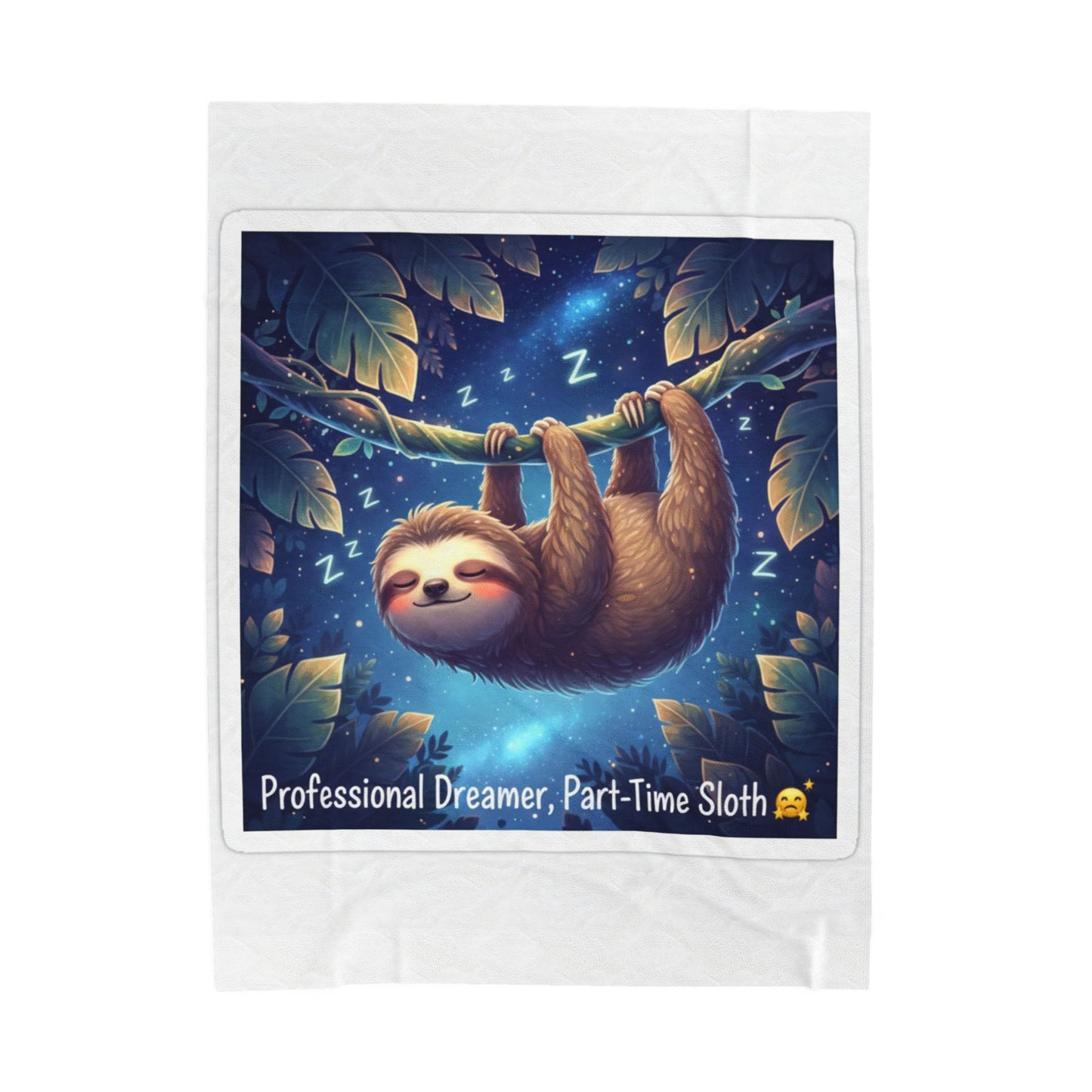 Dreamer Sloth Blanket – Cozy Fantasy Jungle Throw