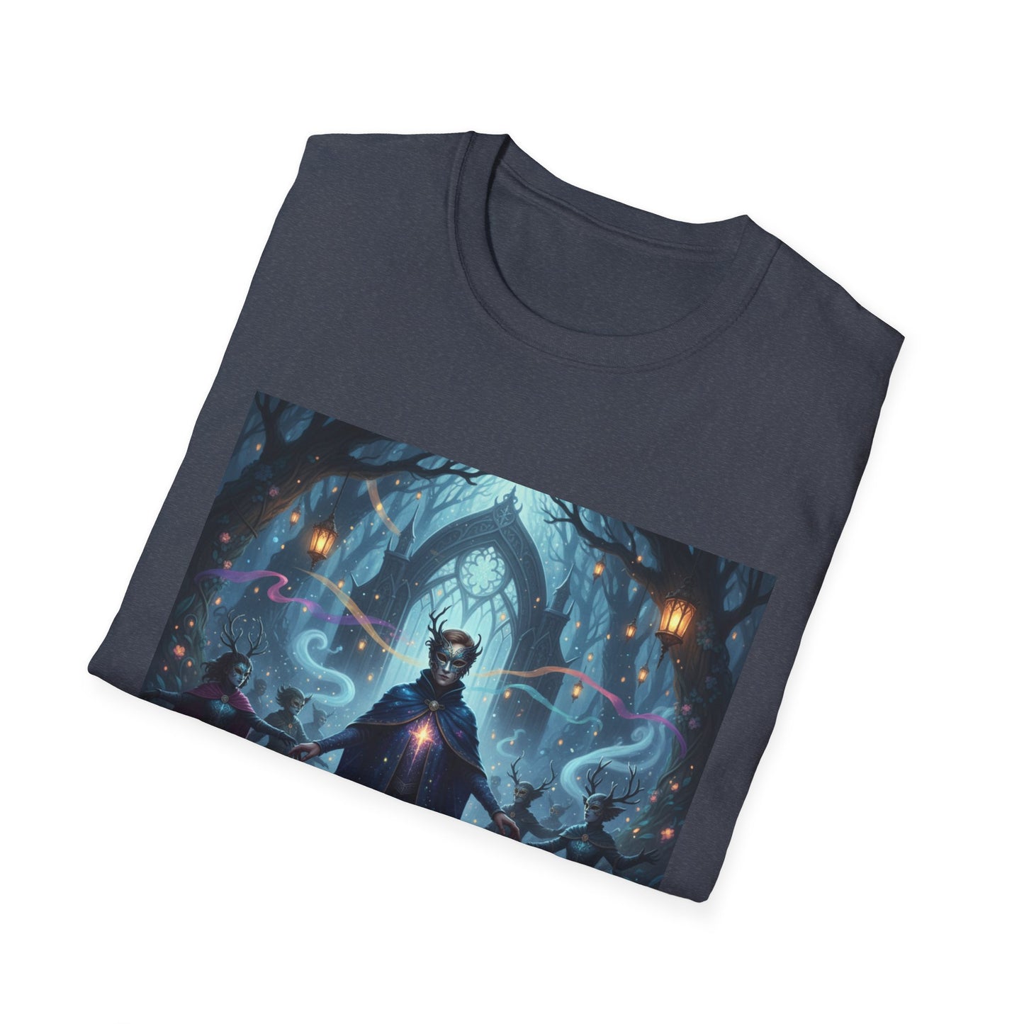 Mystical Mask Unisex T-Shirt - Where Wonder Wears a Mask, Fantasy Apparel, Gift for Dreamers, Casual Wear, Unique Design