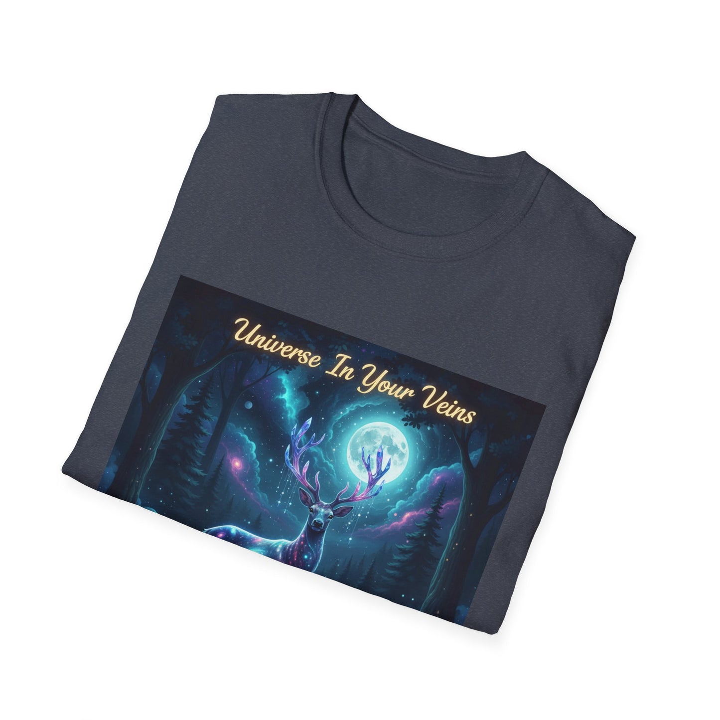 Galactic Deer Unisex Softstyle T-Shirt | Universe in Your Veins Graphic Tee, Unique Gift, Cosmic Apparel, Nature Lover Shirt, [...]