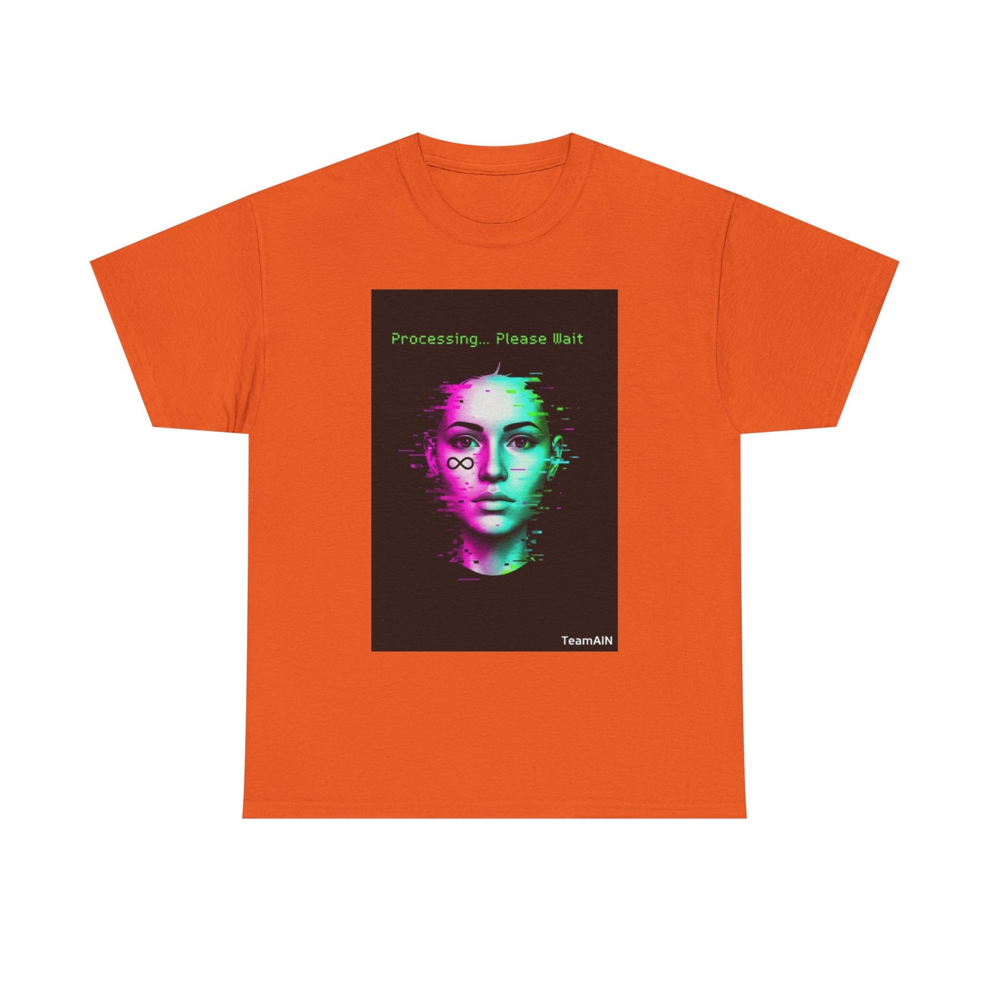 Retro Digital Art Tee, Processing Please Wait Shirt, Unisex Cotton T-Shirt, Techy Graphic Tee, Unique Gift for Gamers, Artsy Fashion