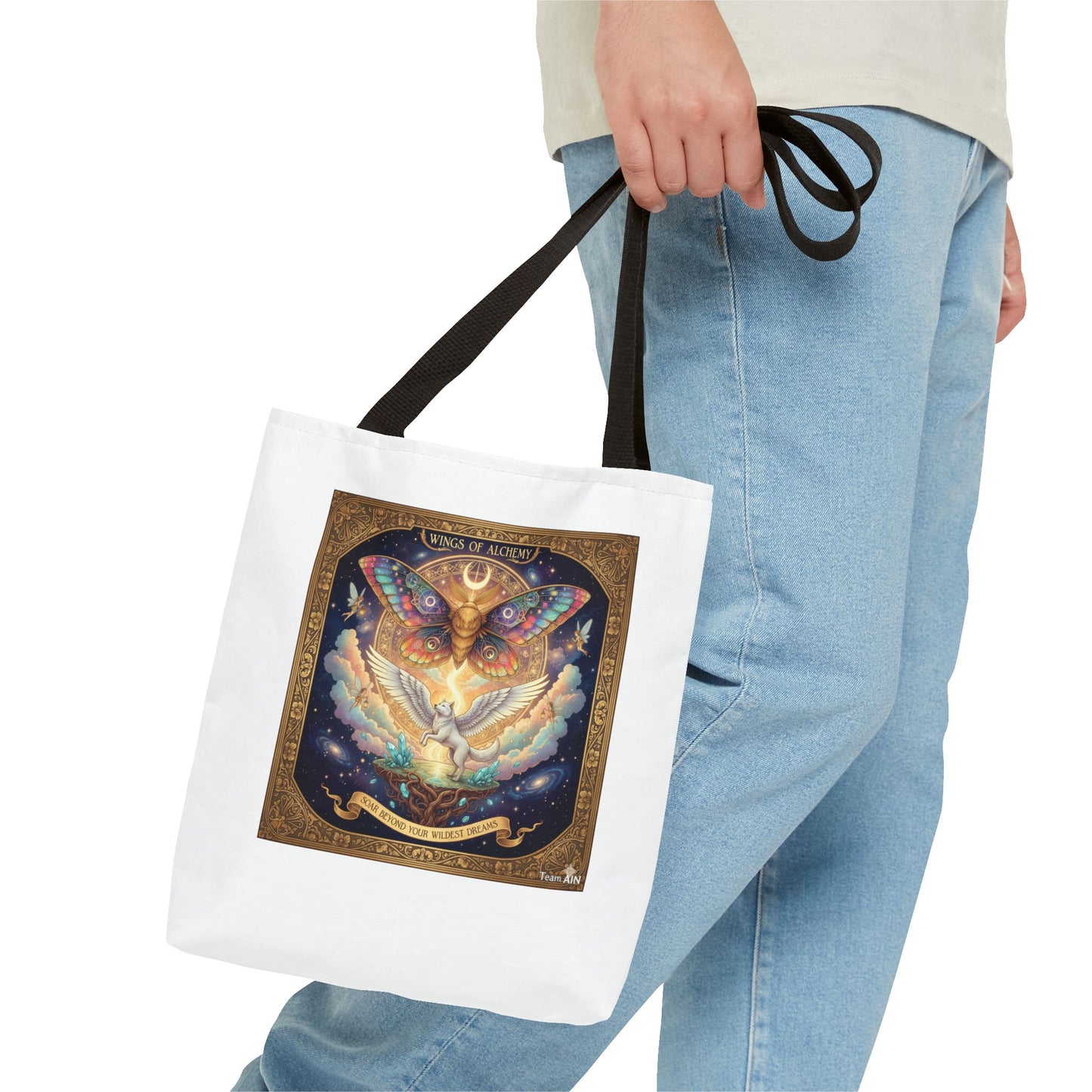 Mystical Butterfly Tote Bag, Bohemian Canvas Bag, Eco-Friendly Shopping Tote, Gypsy Gift, Art Print Bag, Festival Accessory