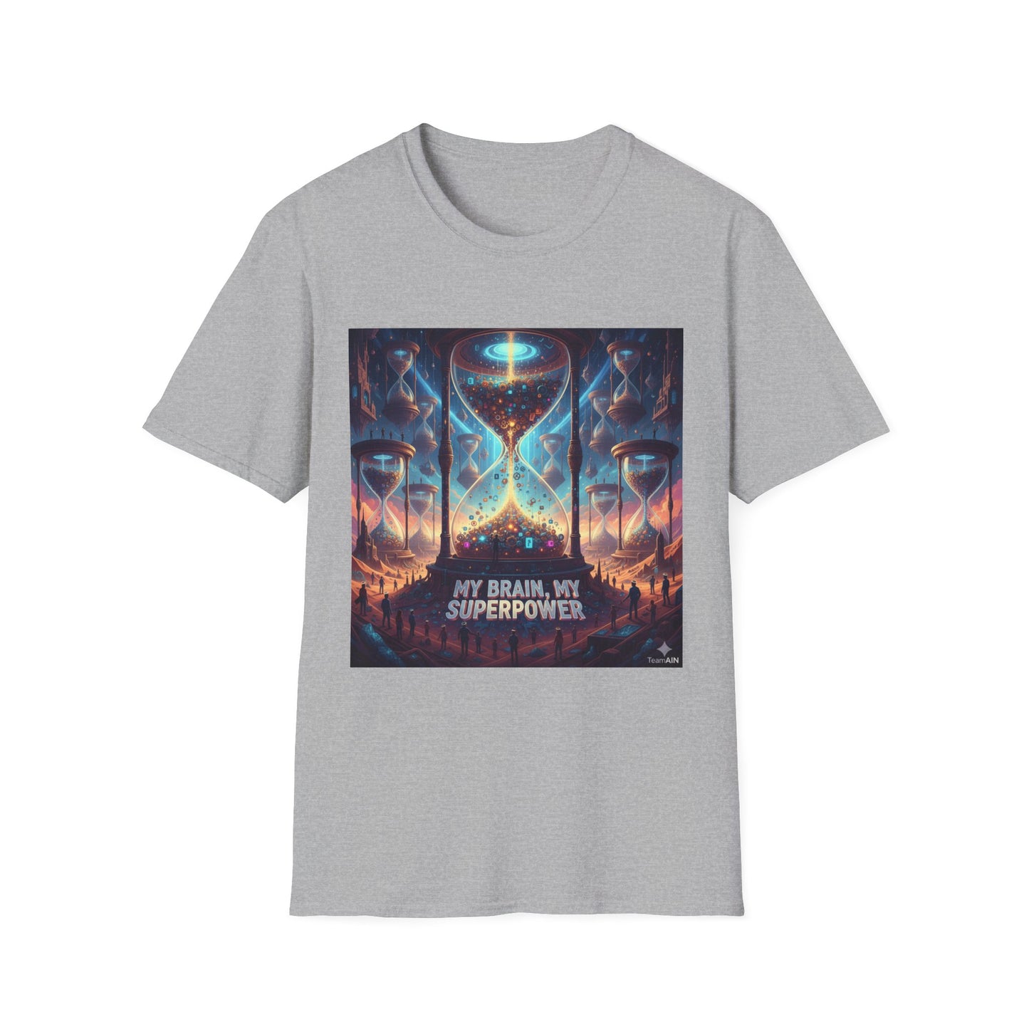 My Brain, My Superpower Unisex Softstyle T-Shirt, Inspirational Tee, Motivational Shirt, Gift for Brainy Friends, Summer Fashion