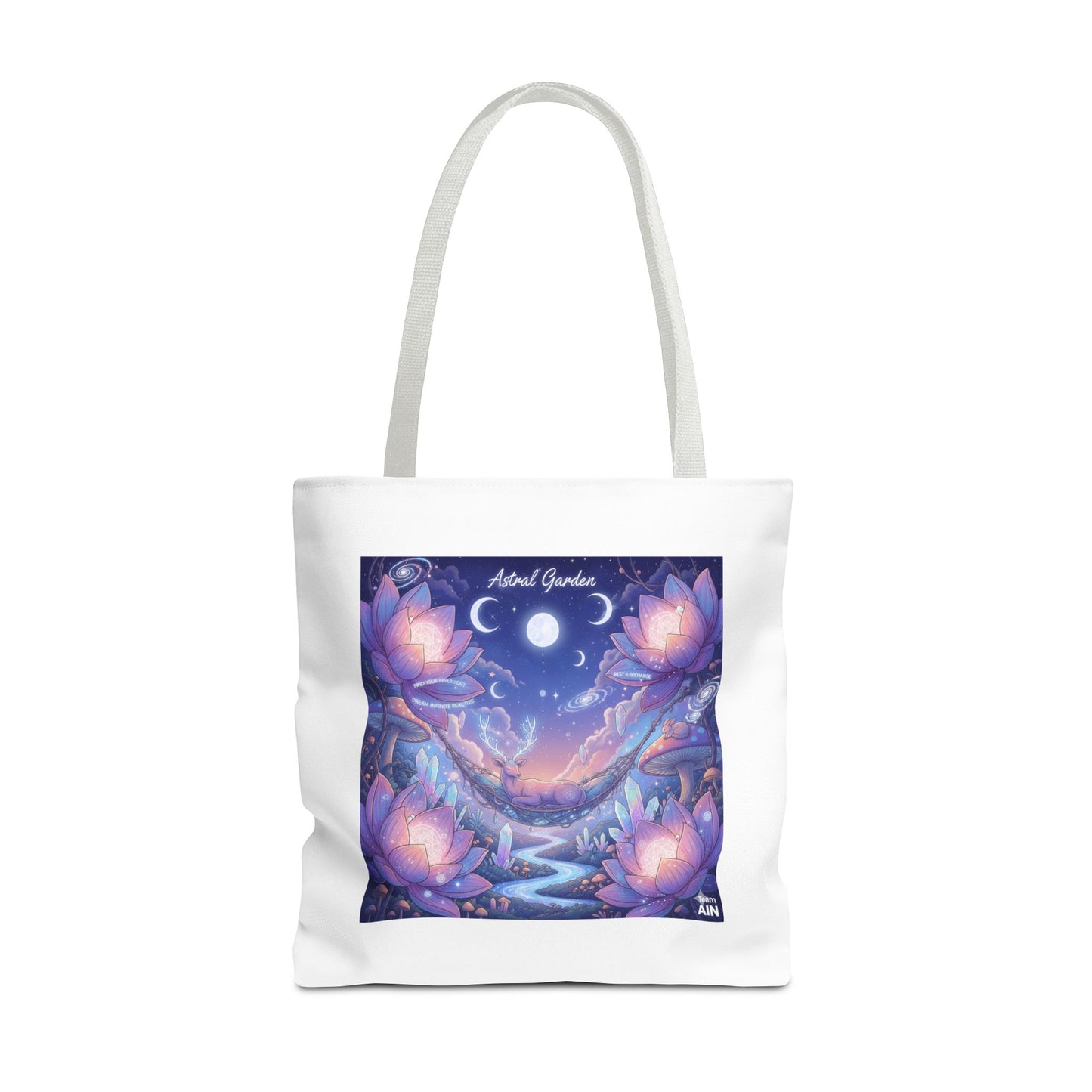 Mystical Floral Tote Bag | AOP Design, Day Out Bag, Eco-Friendly Shopper, Gift for Her, Floral Art Carryall