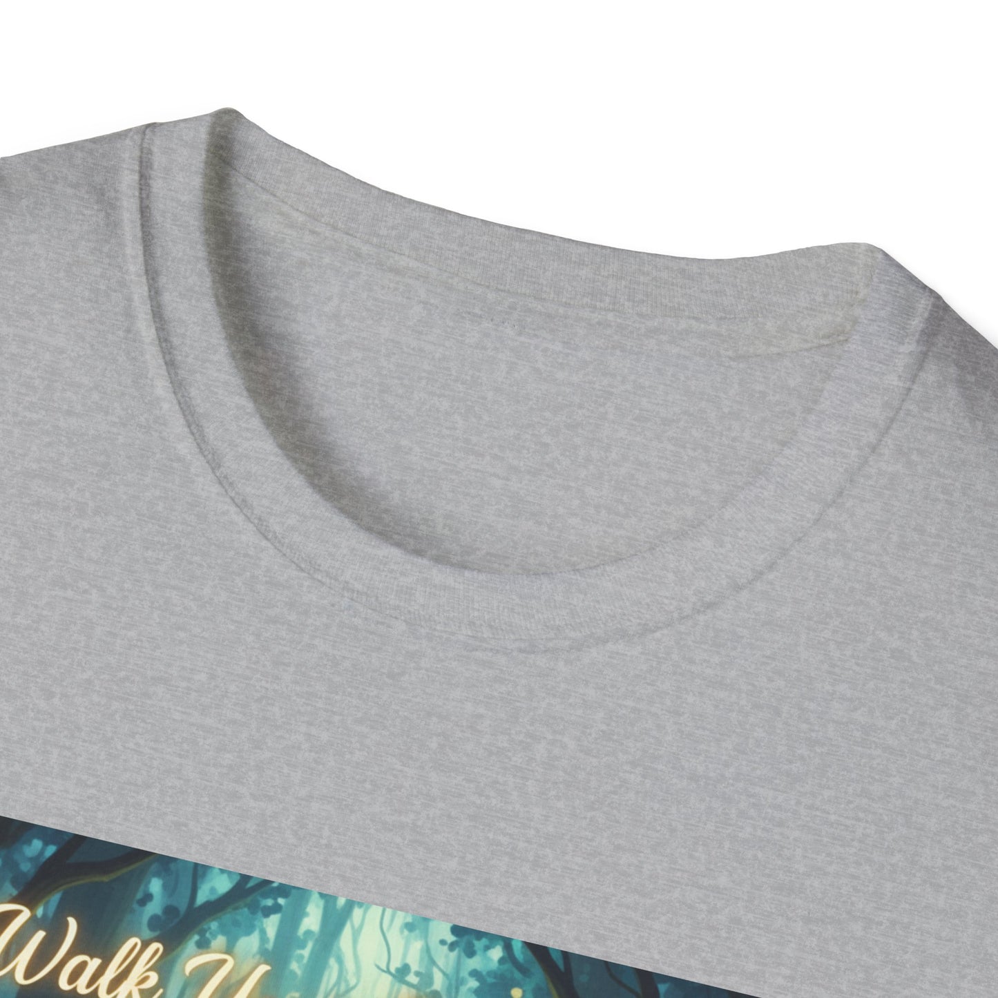 Wolf Forest Unisex Softstyle T-Shirt, Nature Lover Tee, Bohemian Graphic Shirt, Gifts for Adventurers, Vintage Animal Art