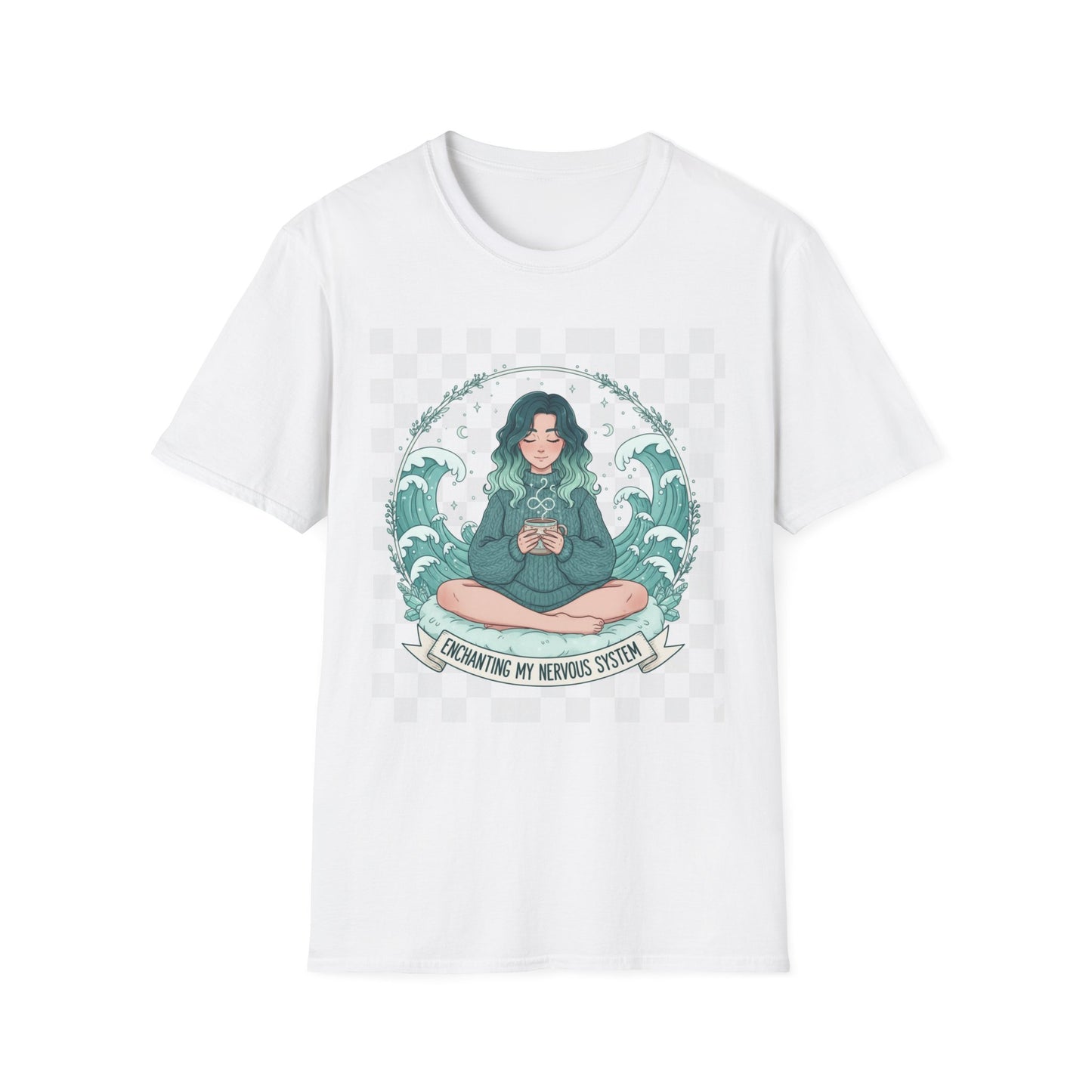Enchanting My Nervous System T-Shirt | Cozy Mindfulness Tee, Neurospicy Self-Care Shirt, Calm Aesthetic Anime Top