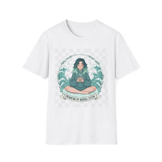 Enchanting My Nervous System T-Shirt | Cozy Mindfulness Tee, Neurospicy Self-Care Shirt, Calm Aesthetic Anime Top