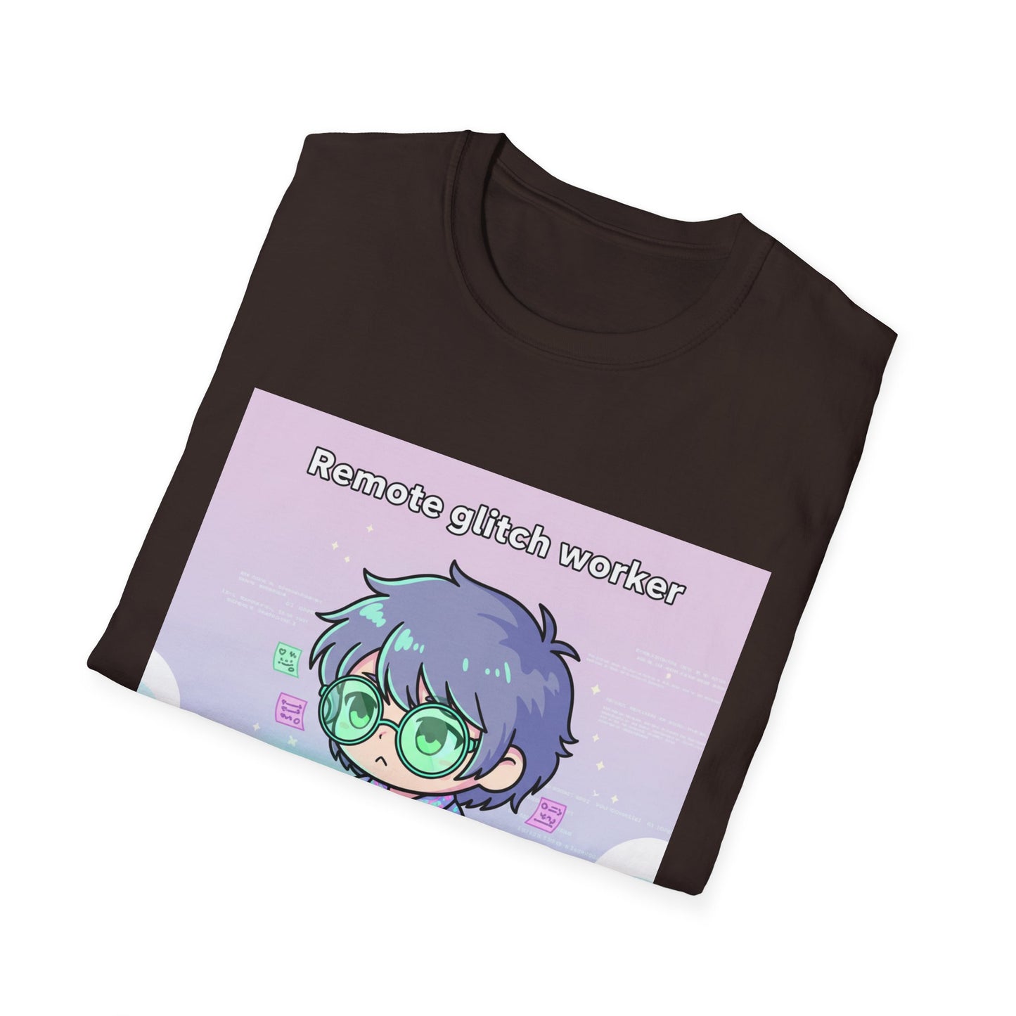 Chibi Hacker Tee – Remote Glitch Worker
