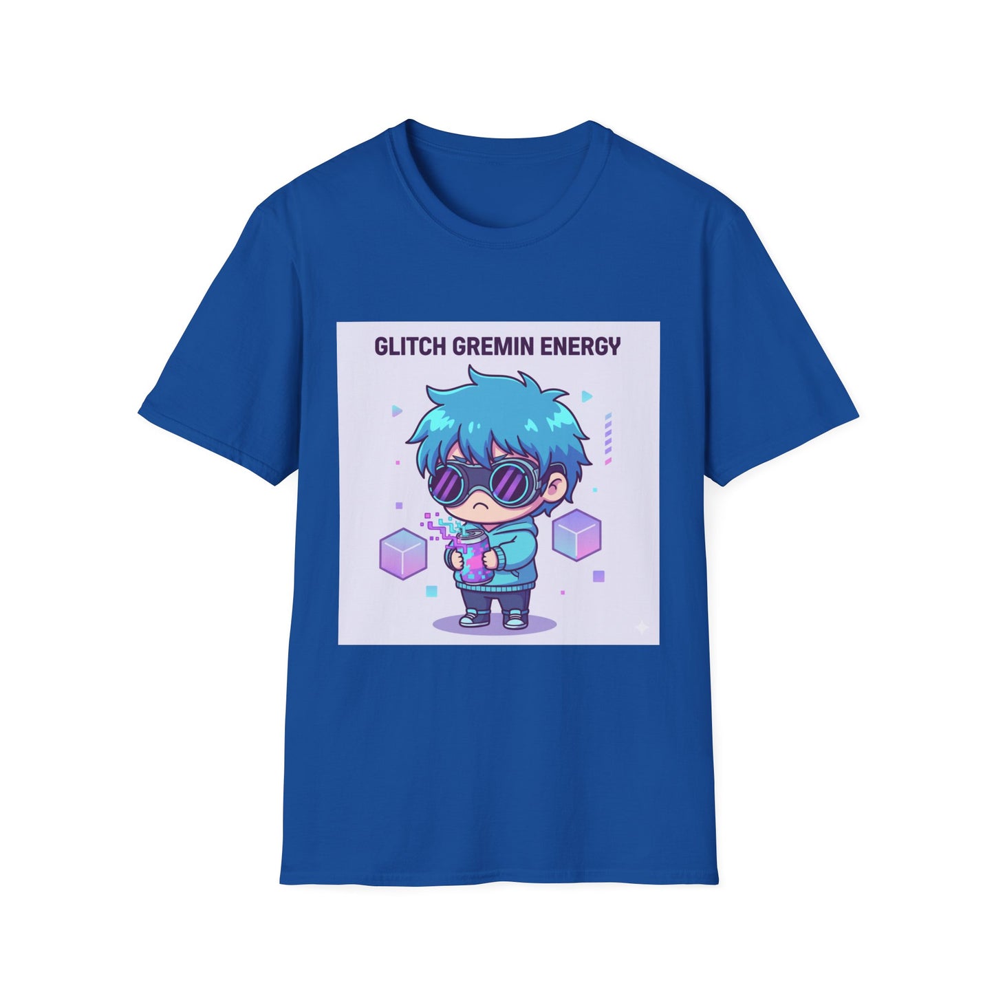 Chibi Cyberpunk T-Shirt – “Glitch Gremlin Energy” | Cute Gamer Streetwear Graphic Tee