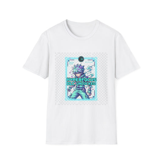 Cyberpunk Anime T-Shirt – Glitchcore Blue Neon Tee | Neurospicy Gamer Shirt, Otaku Aesthetic Clothing, Vaporwave Core Top